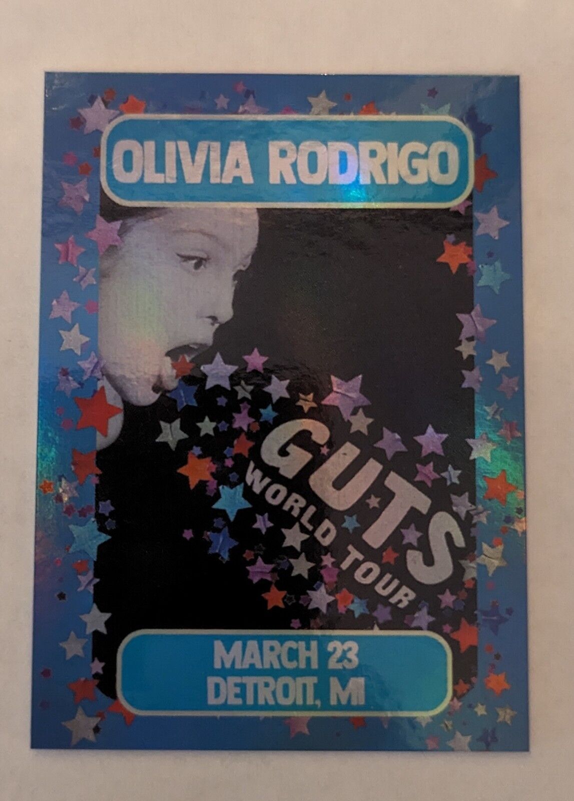 Olivia Rodrigo GUTS World Tour Exclusive Trading Card Detroit, MI Rare Mint 2024