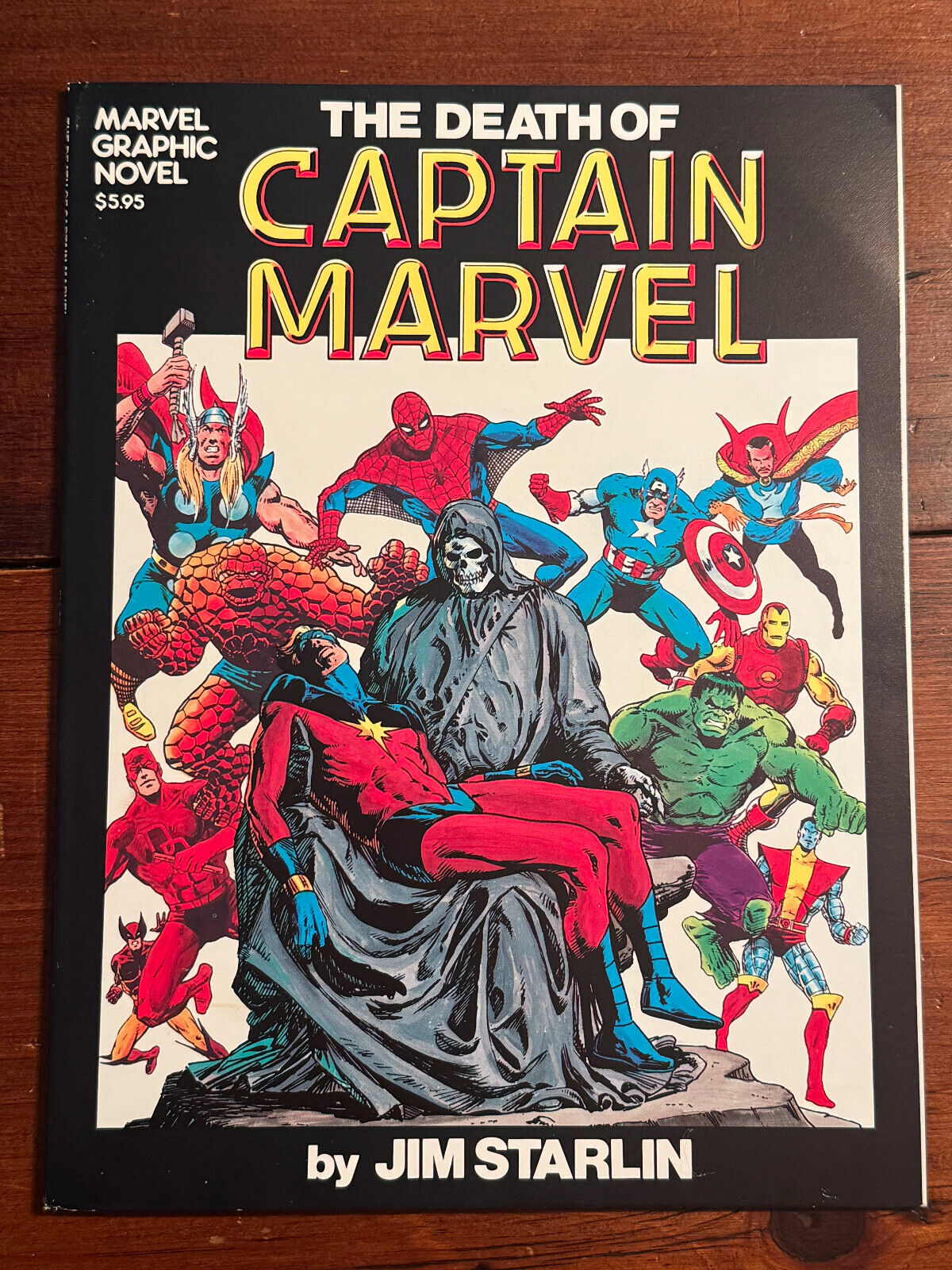 The Death of Captain Marvel Graphic Novel-Jim Starlin 1st Print 1982-FAST SHIP