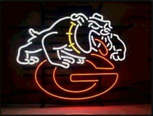 New Georgia Bulldogs Logo Bar Pub Light Gift Neon Sign Beer Bar Room Decor 24x20