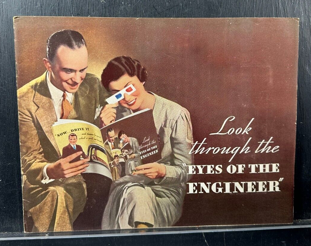 Original 1933 Ford Ford-A-Scope Engineer Sales Brochure with 3-D Glasses 33