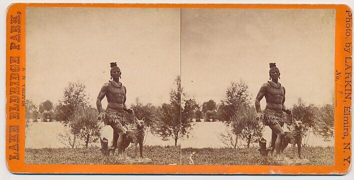 NEW YORK SV - Elmira - Eldridge Park Scenery - JE Larkin 1870s 4