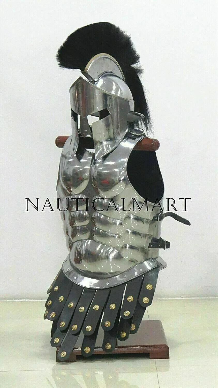 Medieval Epic 300 Roman Steel Spartan Armor Helmet With Muscle Jacket item
