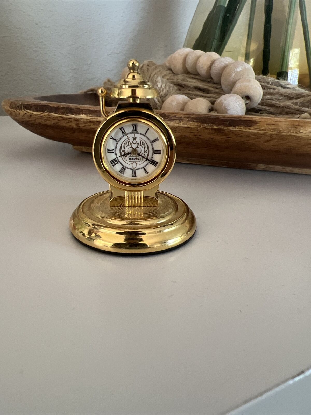 Bulova Miniature Alarum B0542 Mini Boutique Collectible Clock 1988