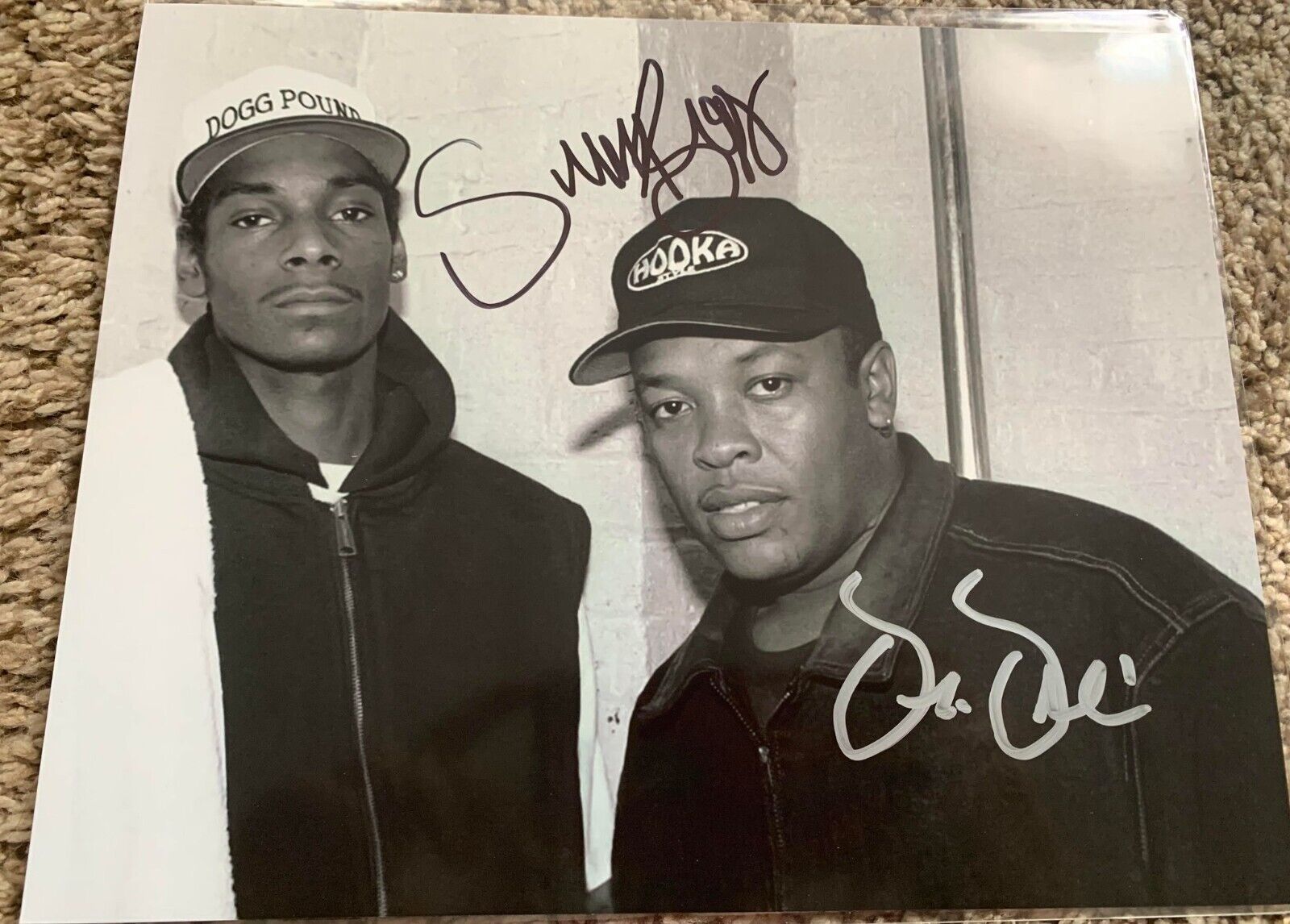 Snoop Dogg and Dr Dre Autographed Photo, 8x10 with COA