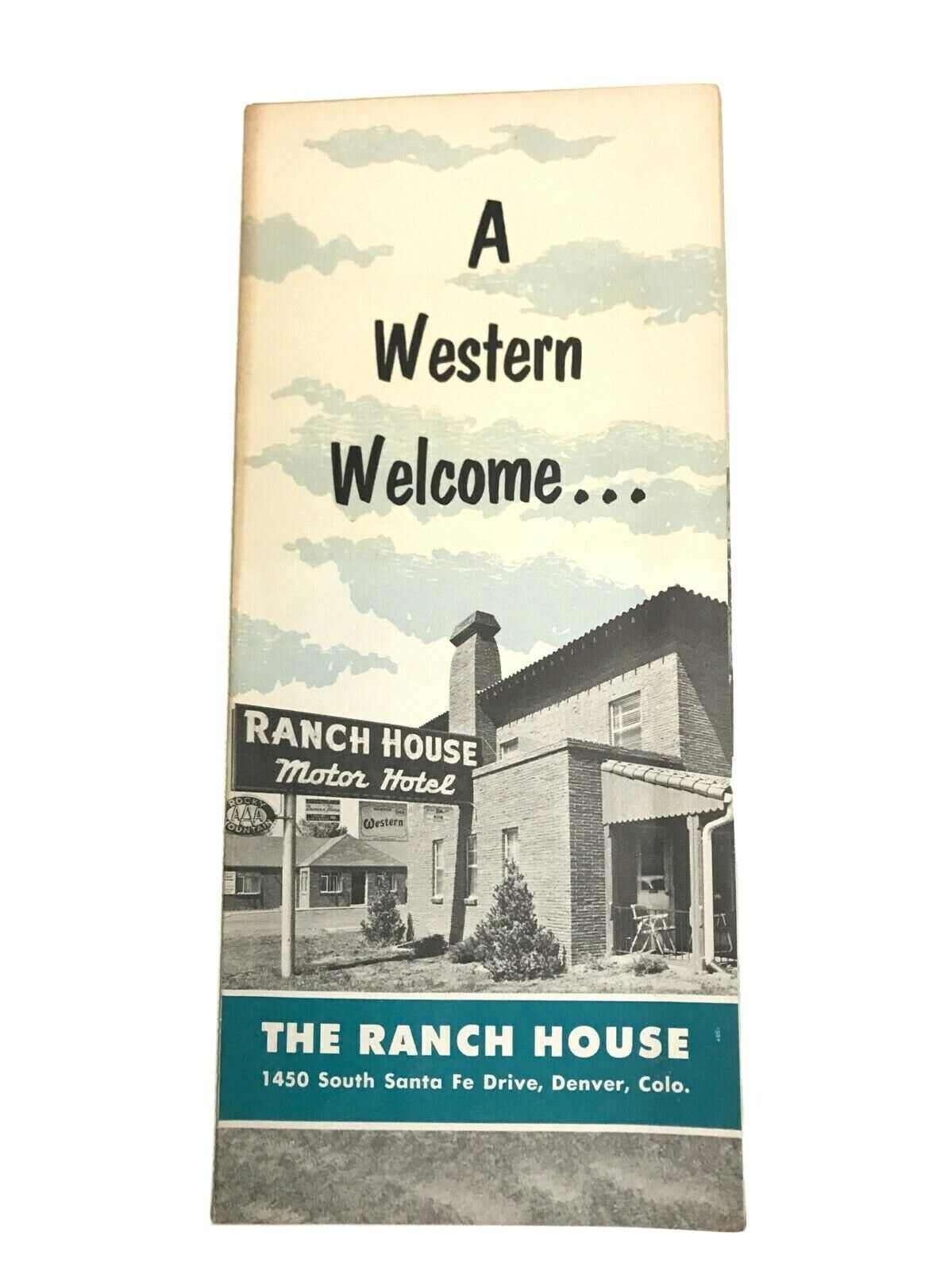 Vtg 1940s-1950s Ranch House Motor Hotel Motel Denver Colorado CO Travel Brochure