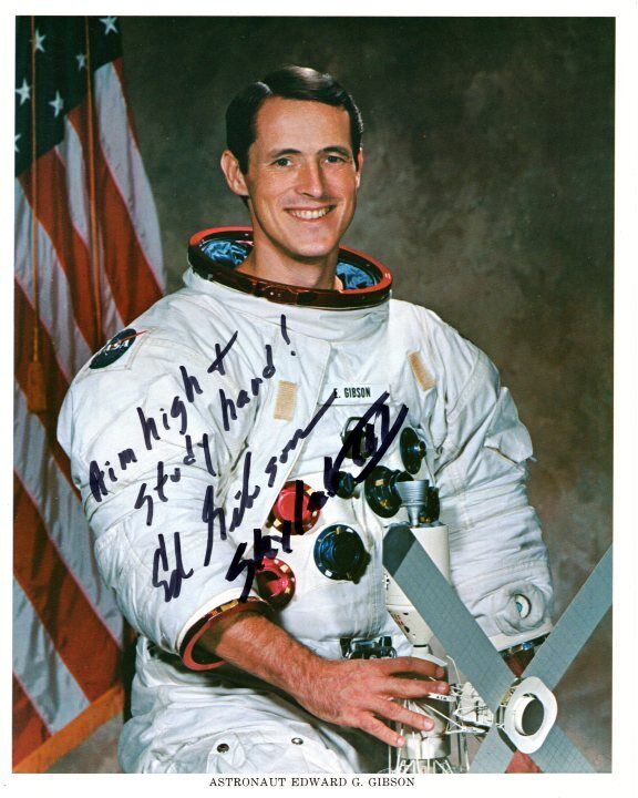 EDWARD ED F. GIBSON signed 8x10 NASA ASTRONAUT litho photo GREAT CONTENT