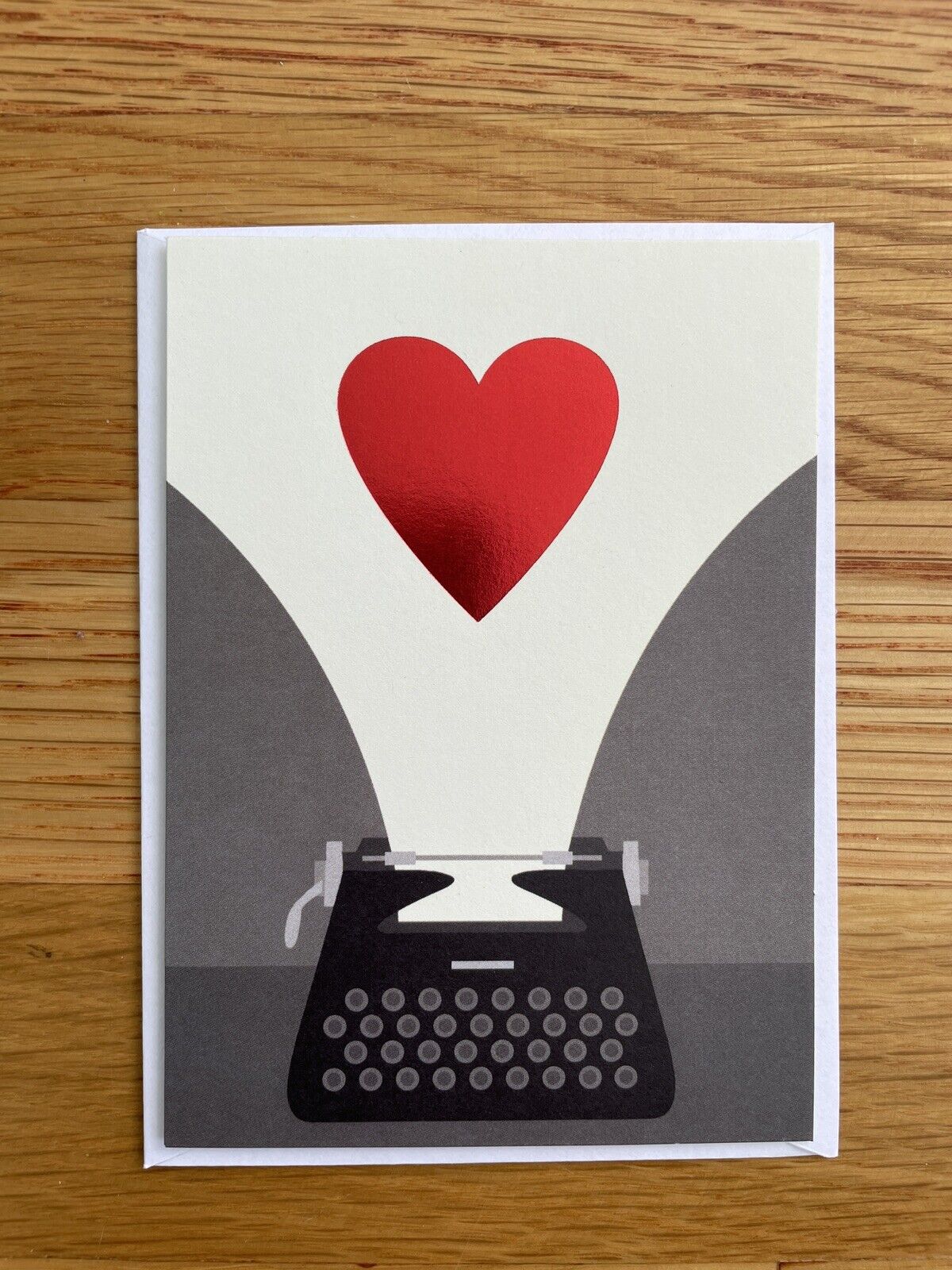 Taylor Swift Tortured Poets Inspired Typewriter Heart Blank Note Card w Envelope