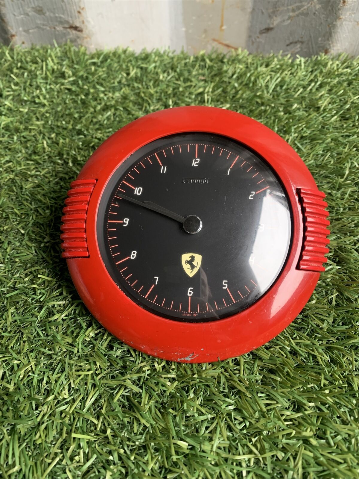 Ferrari Desk Clock Rare Made In Japan Collectable