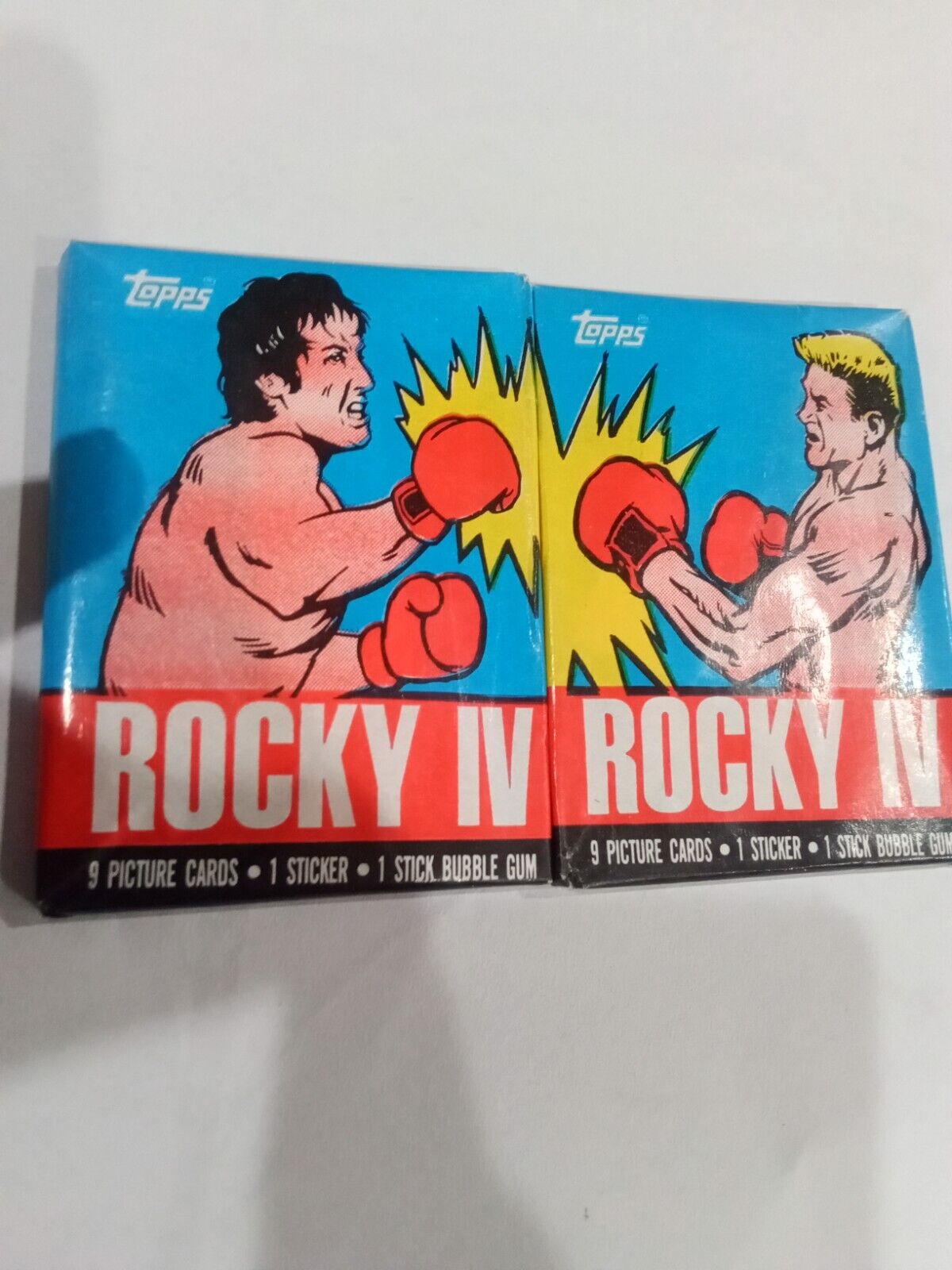 Topps Rocky IV (2) Unopened Wax Packs 1985 Rocky and Drago