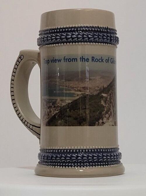 TOP VIEW FROM THE ROCK OF GILBRALTAR BEER MUG