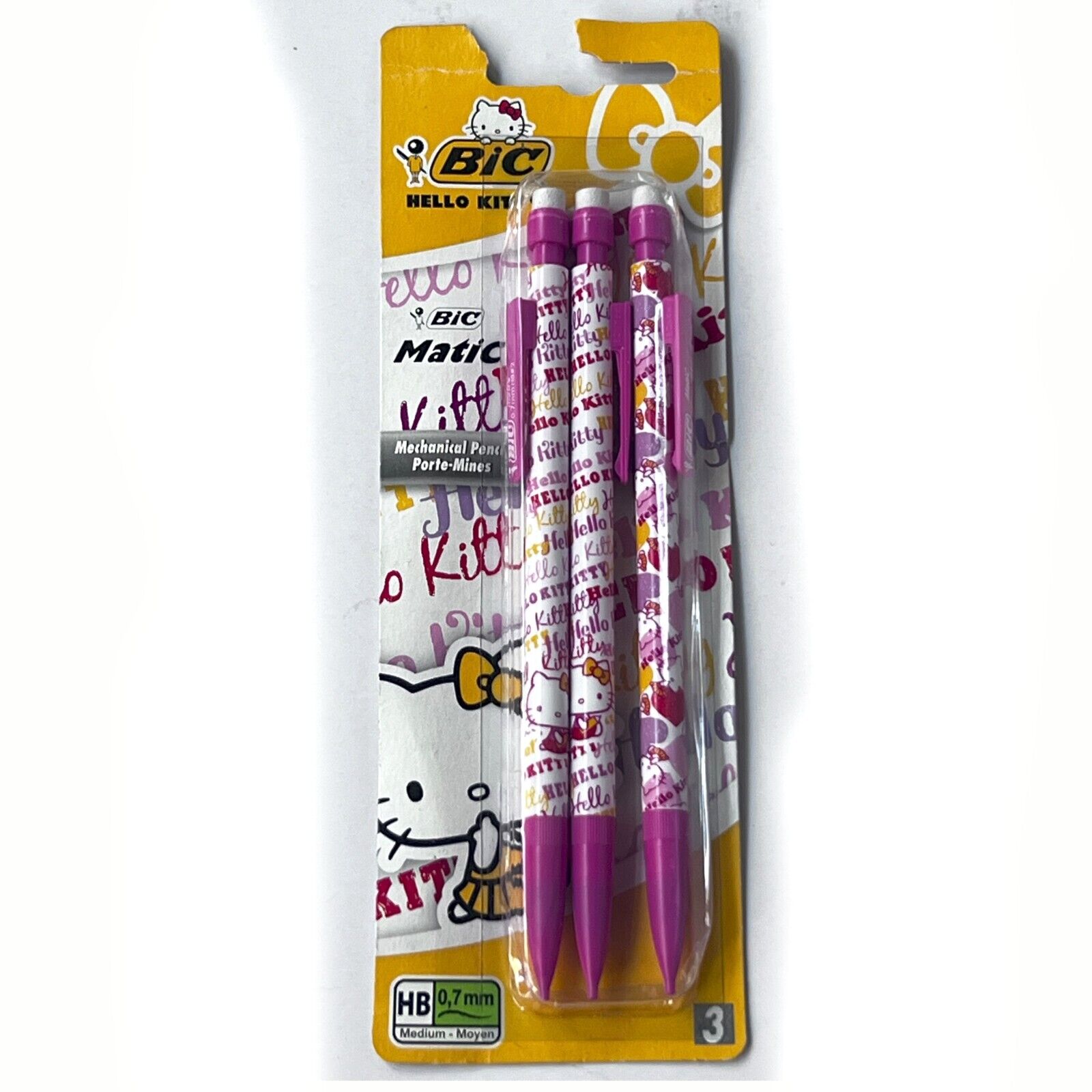 Bic Hello Kitty Matic mechanical pencil .7 HP Medium (Pack of 3) Made in France