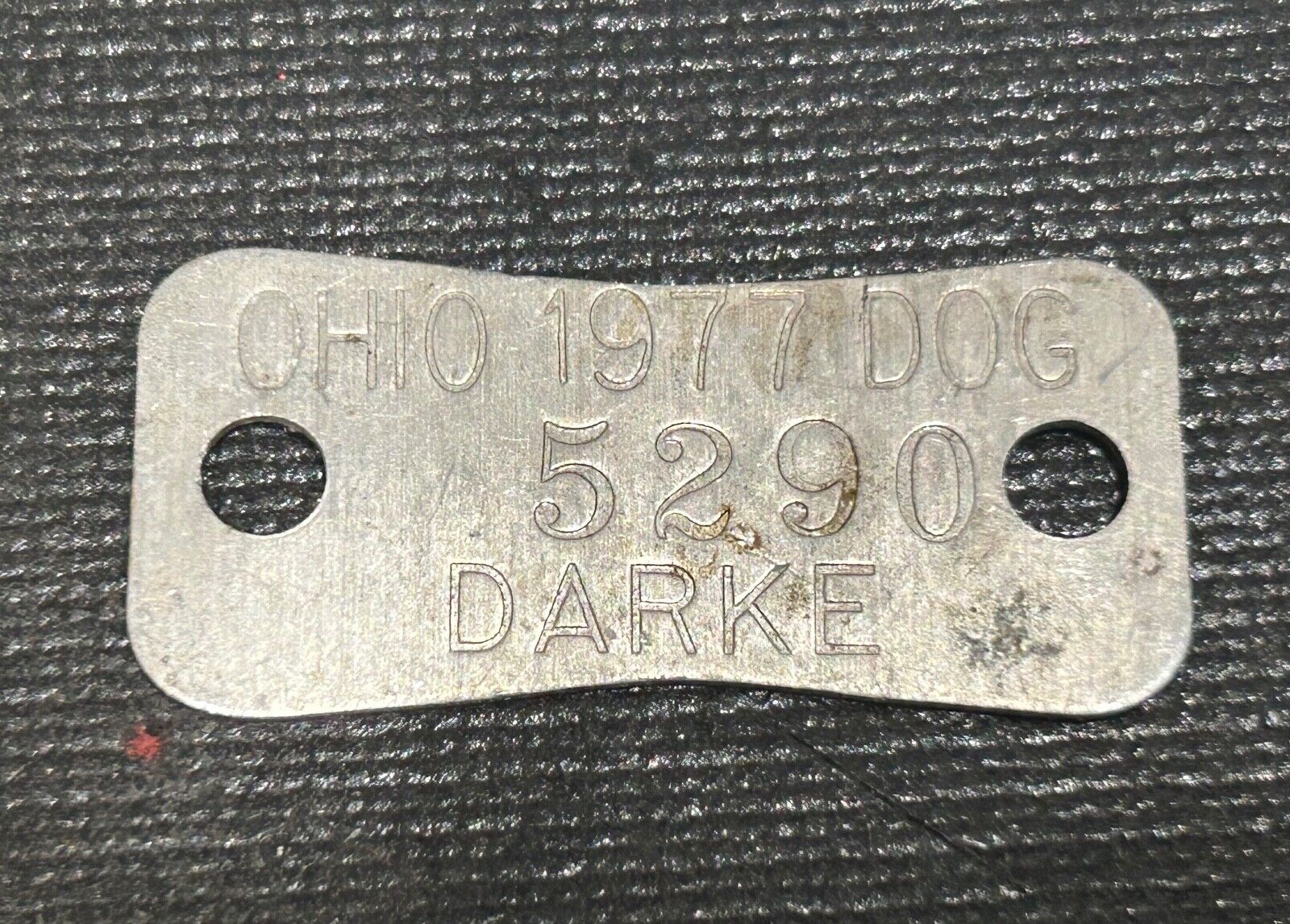 Vintage 1977 Ohio Dog License Tag Drake Co.