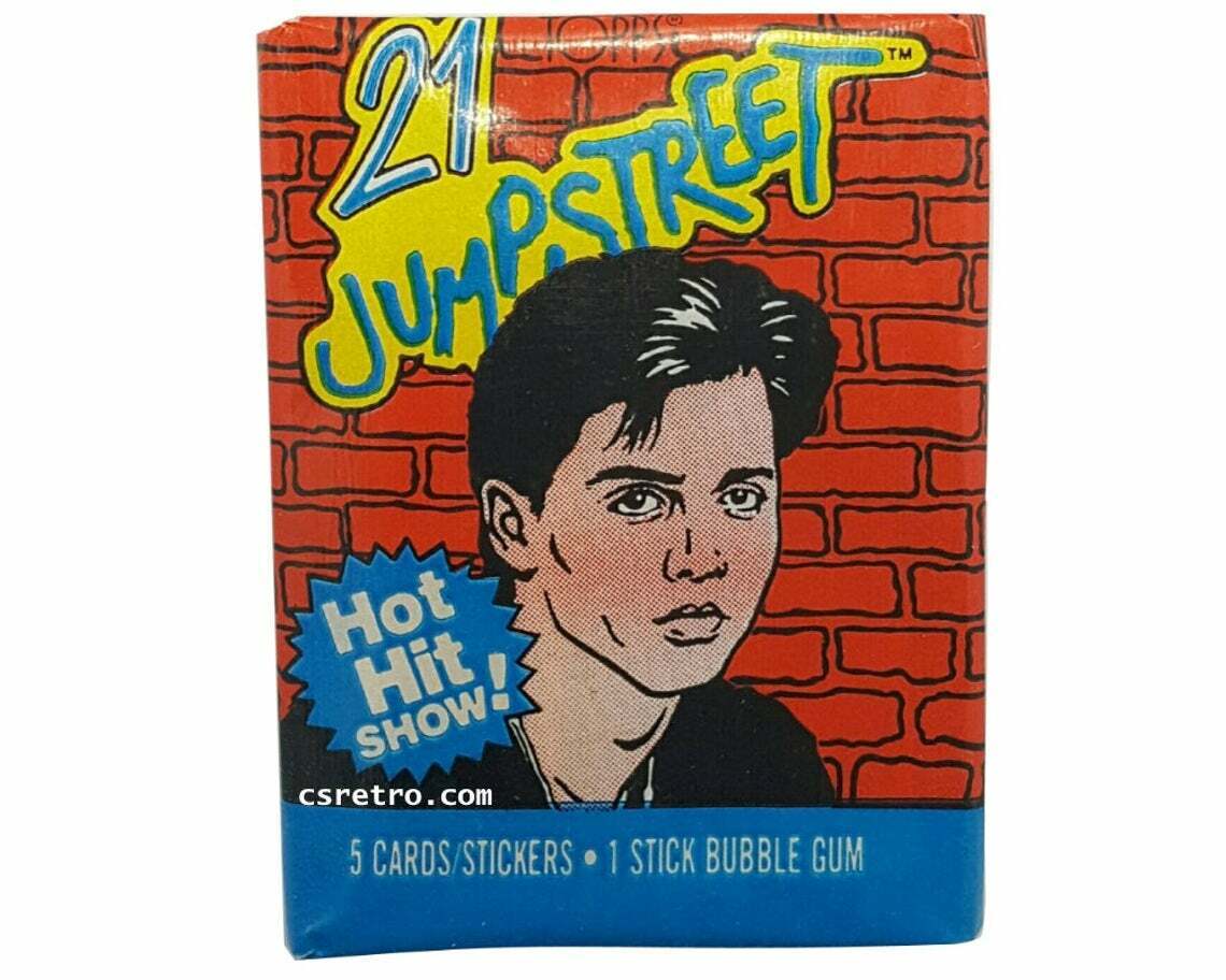 1987 21 Jumpstreet Johnny Depp Movie Trading Cards Wax Pack Vintage Retro NEW