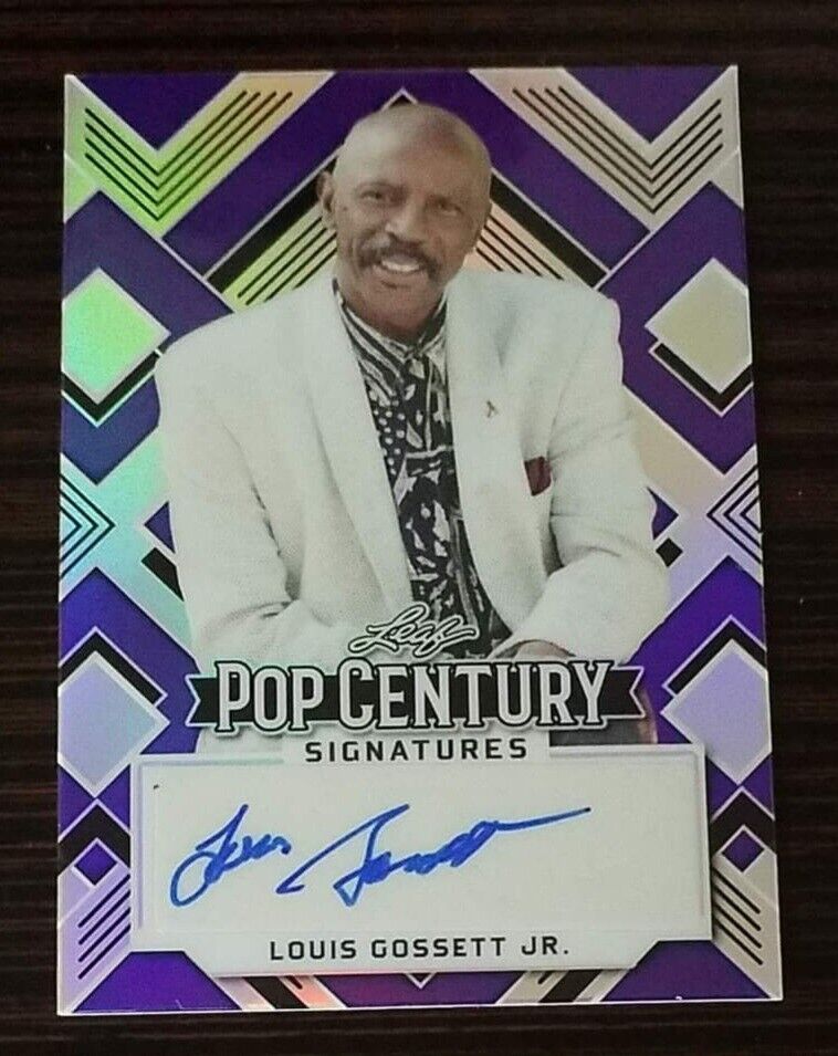 Lou Gossett 2022 Leaf Pop Century Autograph Purple Numbered 12/25 Louis Gossett