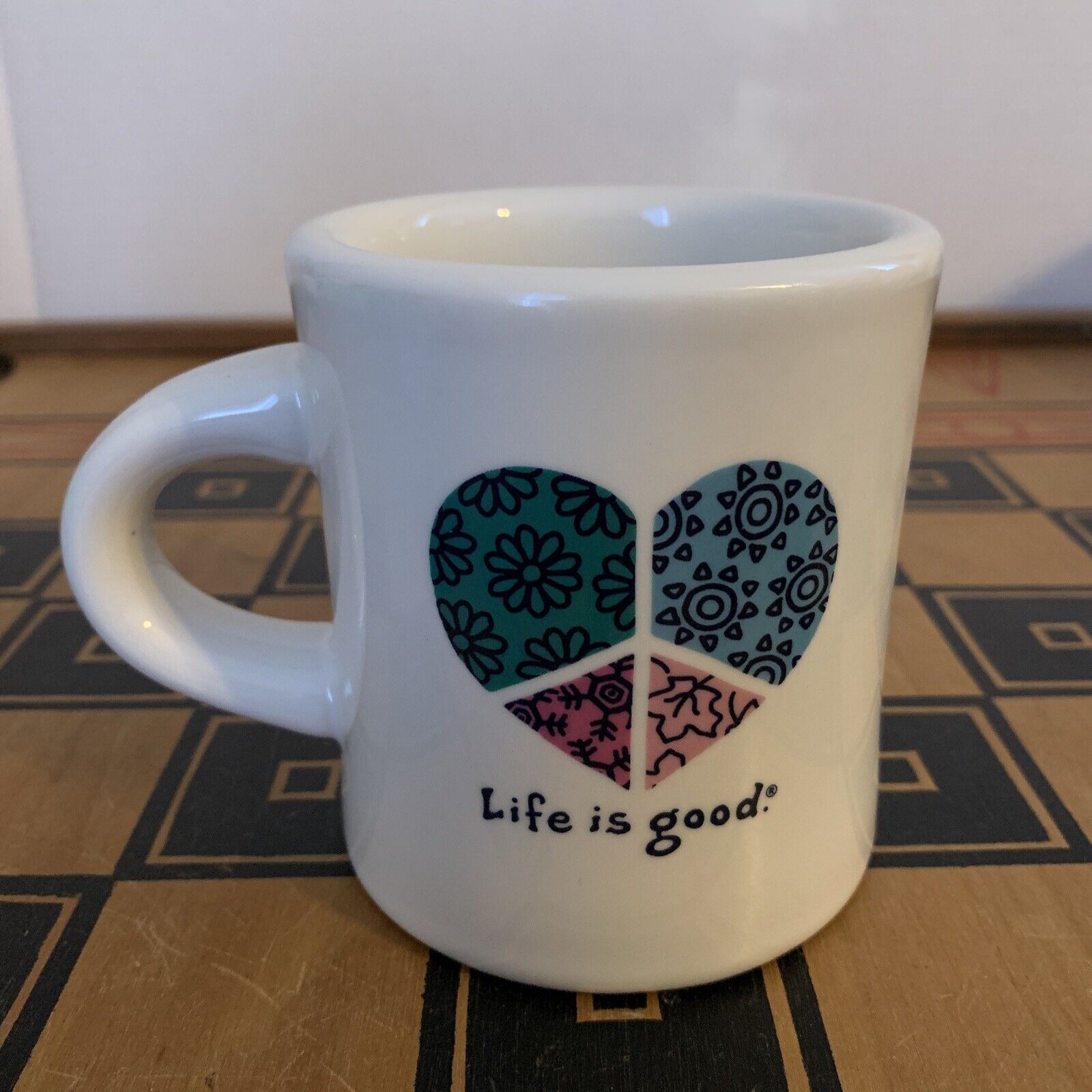 Life Is Good Coffee Mug Tea Cup Heart LIG Do What You Like Like What You Do