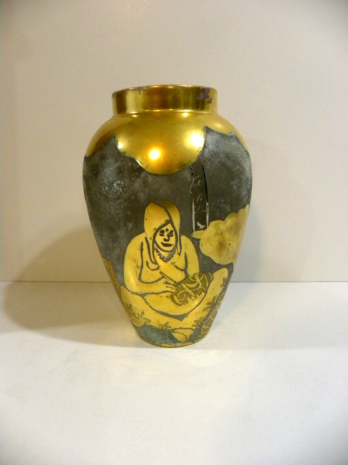 Rare  Antique B & C Limoges France Vase Dated 1927 Artist Signed