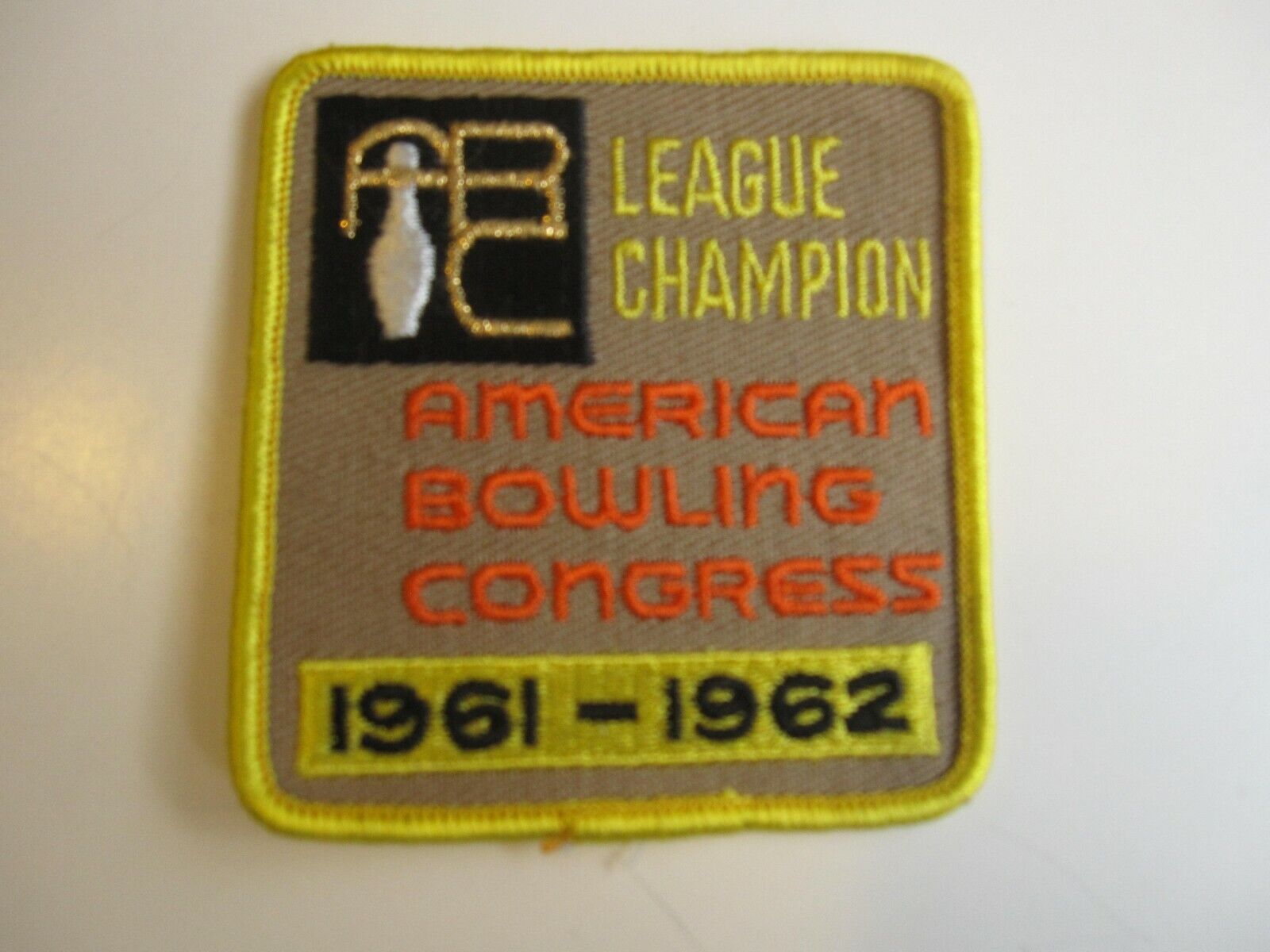 1961 1962 ABC American Bowling Congress League Champion Patch BIS