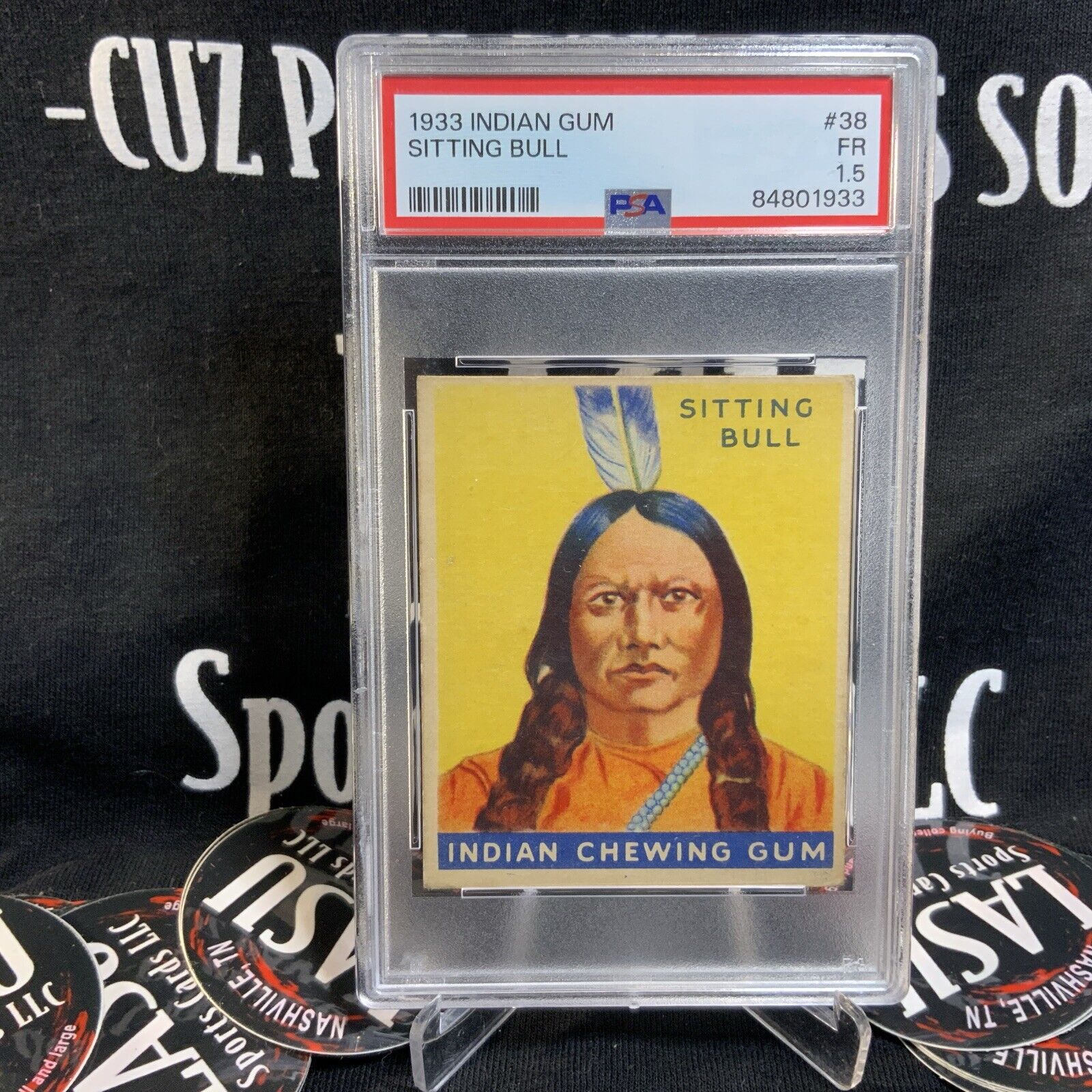 1933 Goudey Indian Gum #38 Sitting Bull (PSA 1.5 ) Sioux Chief