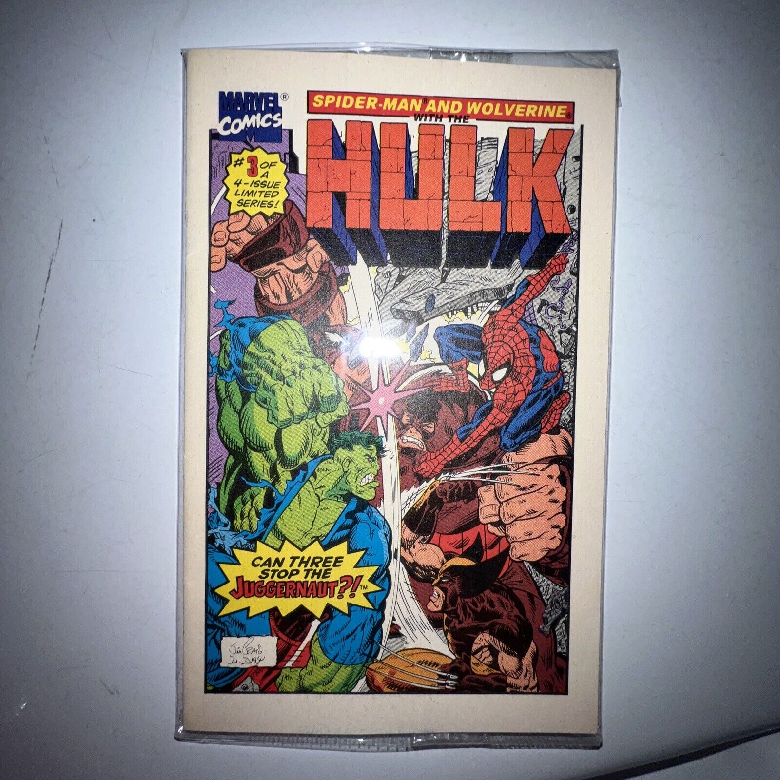 Spider Man and Wolverine Hulk  Marvel  Drakes Mini Comic 1993 #3 of 4 SEALED