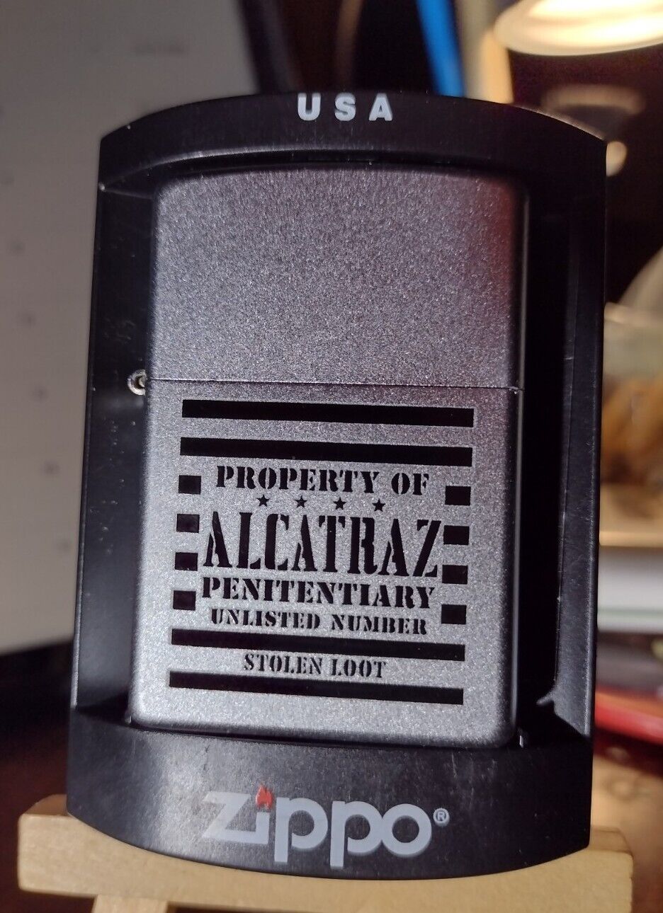 Zippo Lighter Property of Alcatraz 2004 Stolen Loot #205