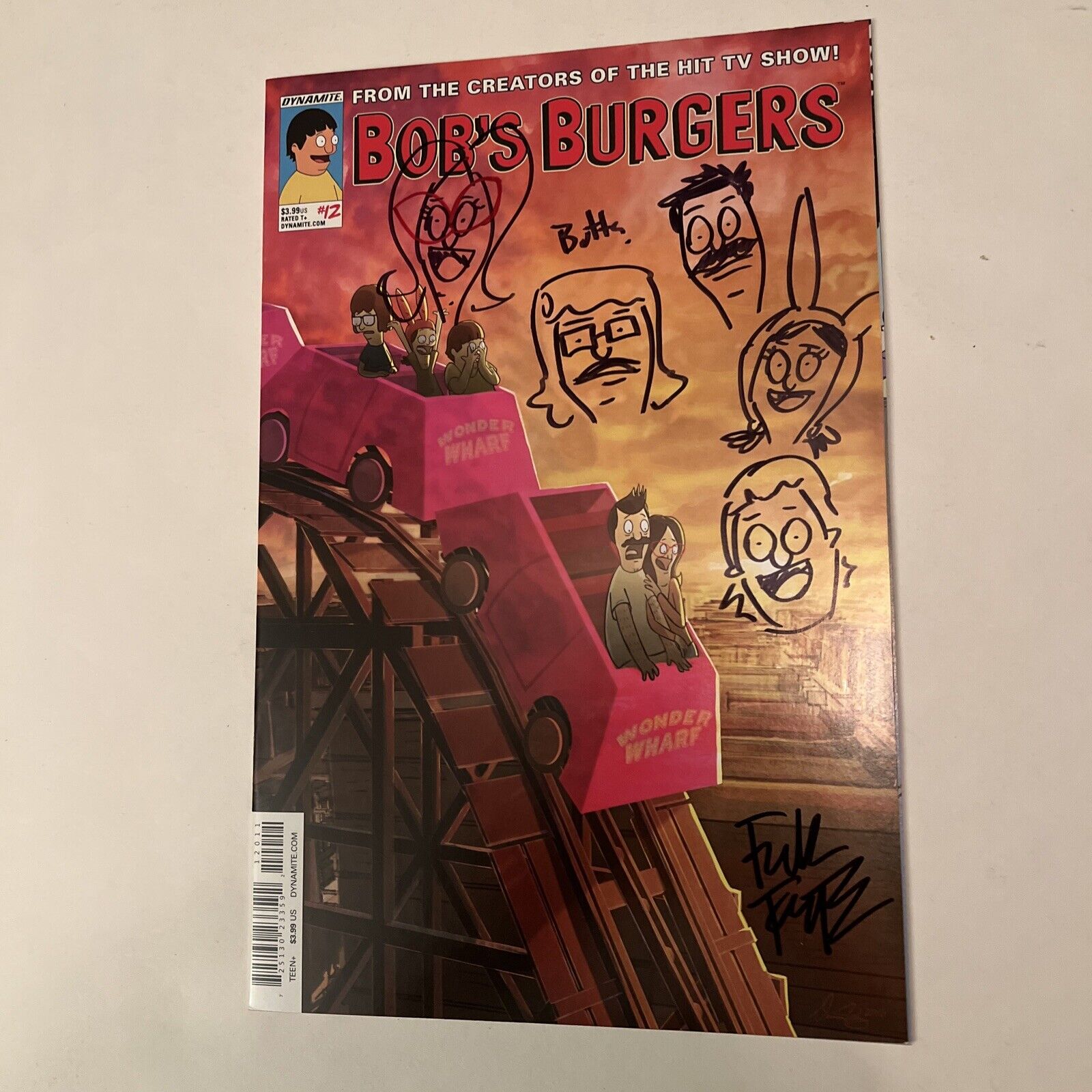 BOB\'S BURGERS #13 Vol 2 RARE Signed Remark By Frank Forte Bobs Art VARIANT  NM
