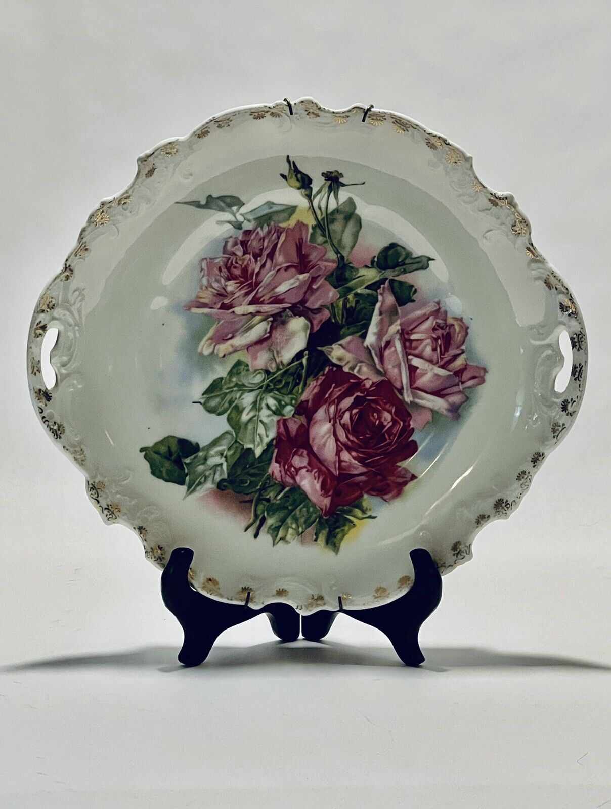 Marvelous Antique Collectible Decorative Porcelain Bavaria Hand Painted Plate