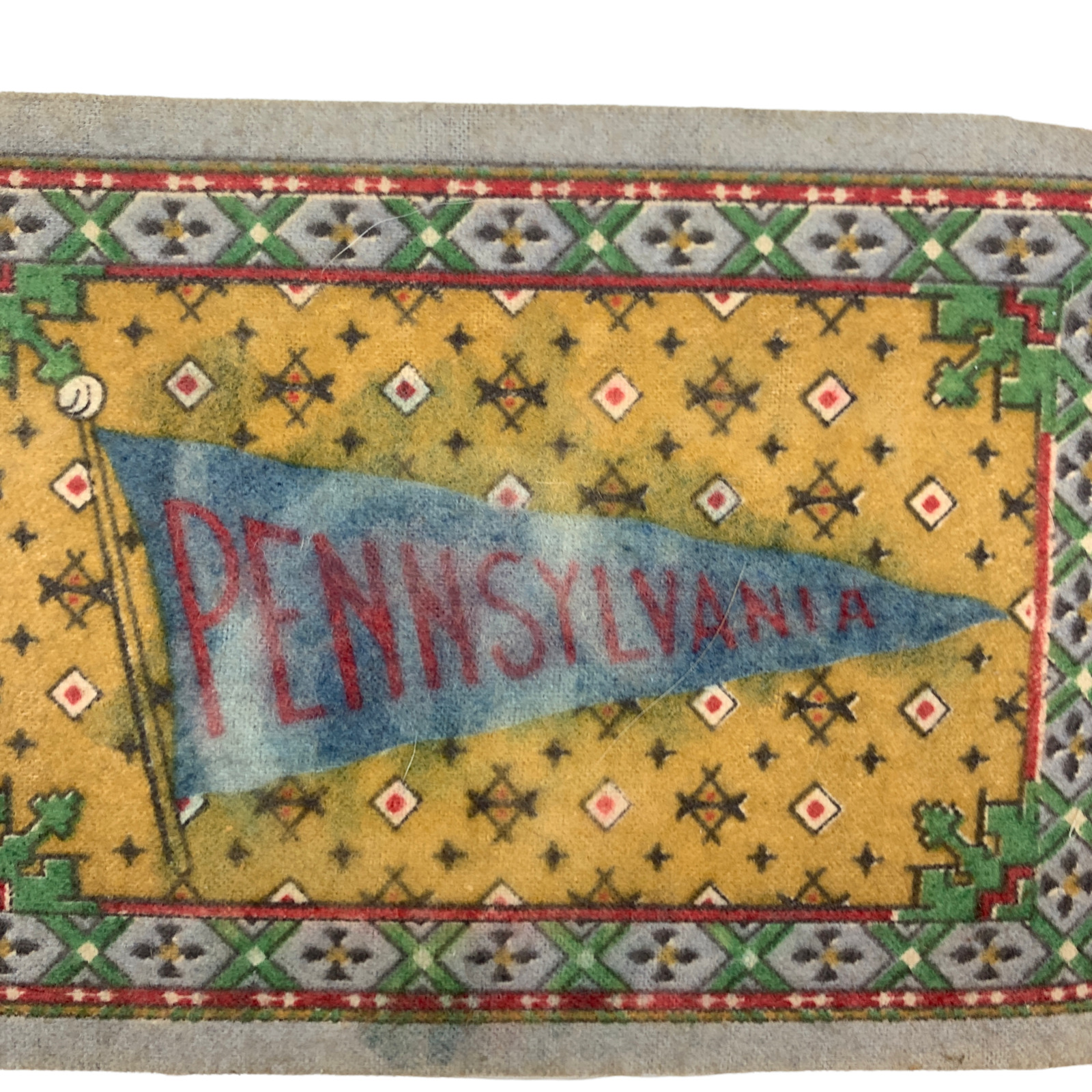 Pennsylvania university Antique tapestry pennant flag vintage