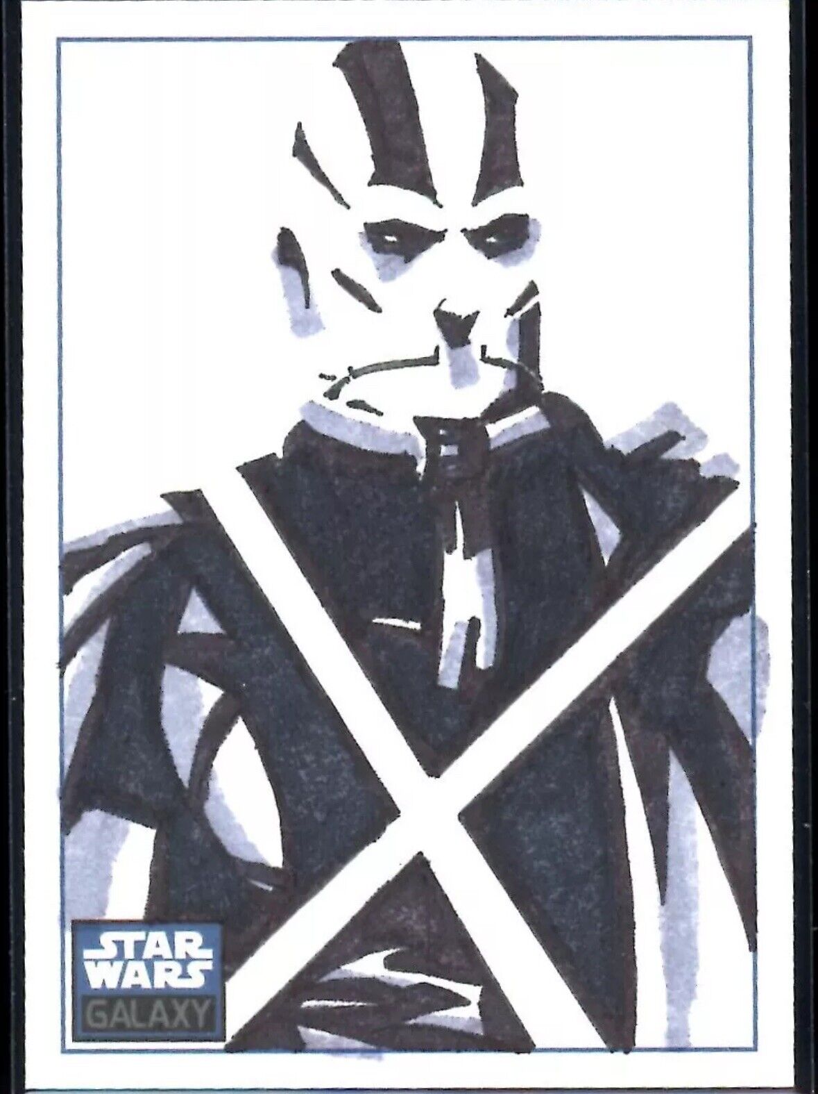 Darth Malak Sith Lord KOTOR Star Wars Galaxy Topps Drawing Art Sketch Card