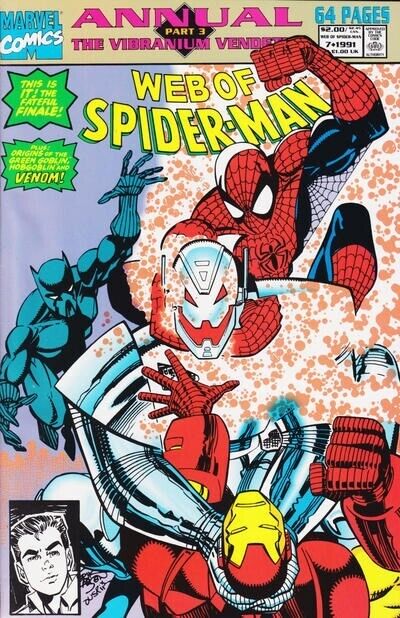 Web of Spider-Man (1985) Annual #7 Direct Market VF. Stock Image