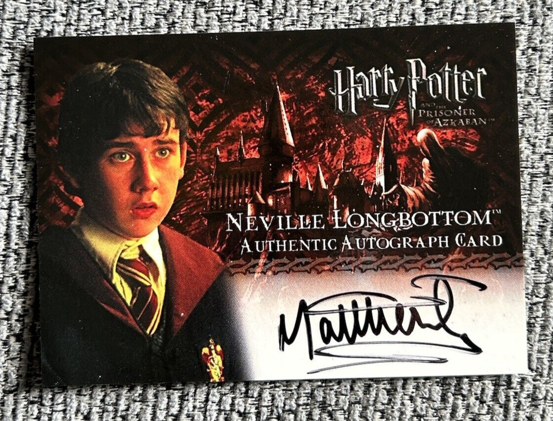 Harry Potter & Prisoner Of Azkaban Authentic Autograph Card Neville Longbottom