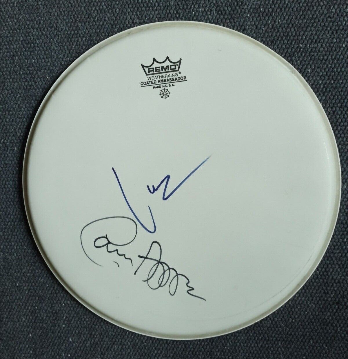 Autographed Signed by LARS ULRICH Metallica  & CARMINE APPICE 12\