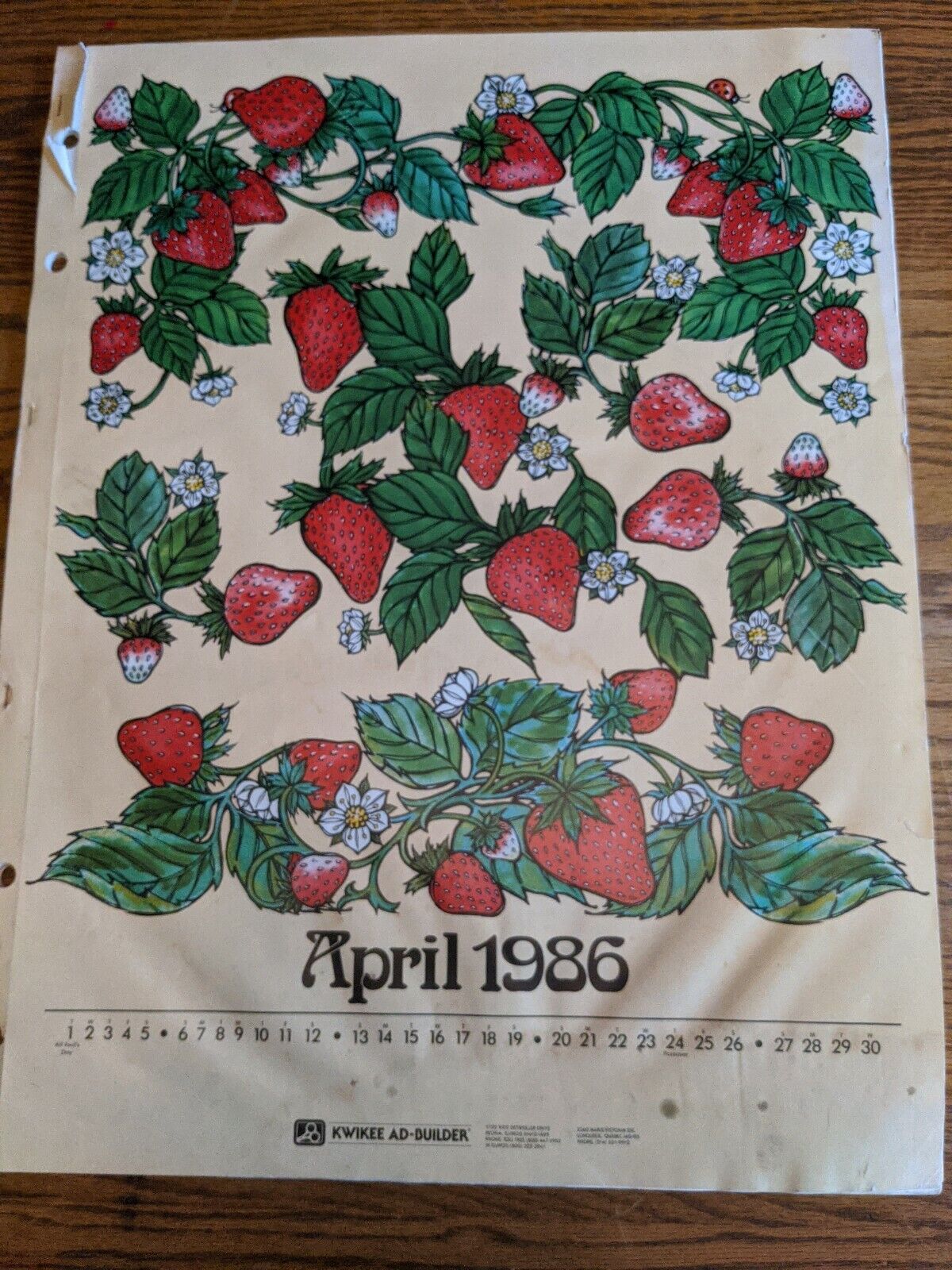 PMS APRIL 1986 APRIL FOOLS DAY RARE ART VTG BINDER BOOK NEWSPAPER TEMPLATE