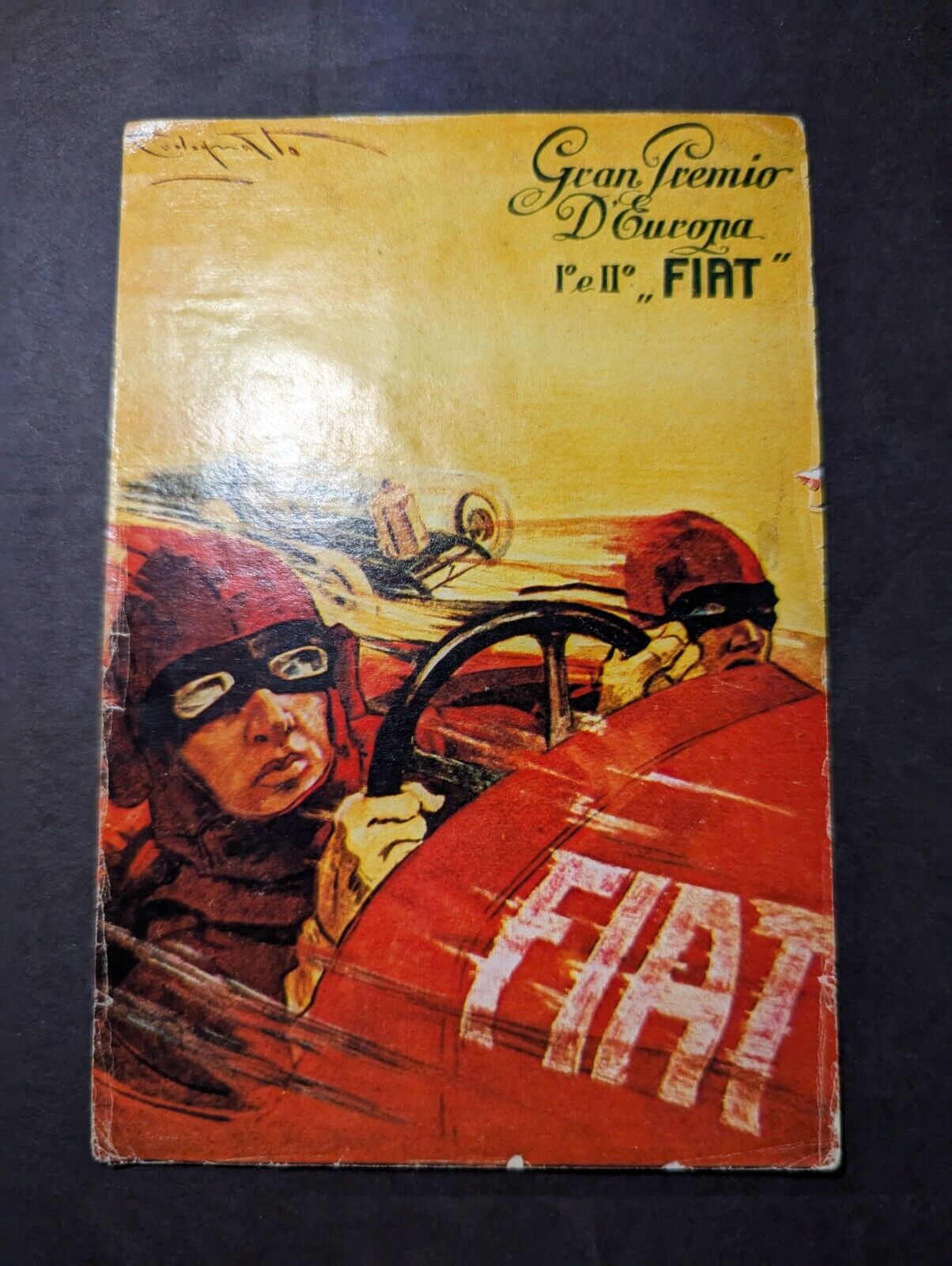 Mint Italy Racing Postcard First and Second Fiat European Grand Prix