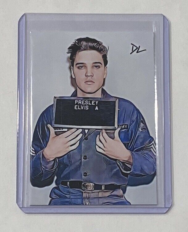 Elvis Presley Limited Edition Artist Signed US Army Enlistment Trading Card 1/10