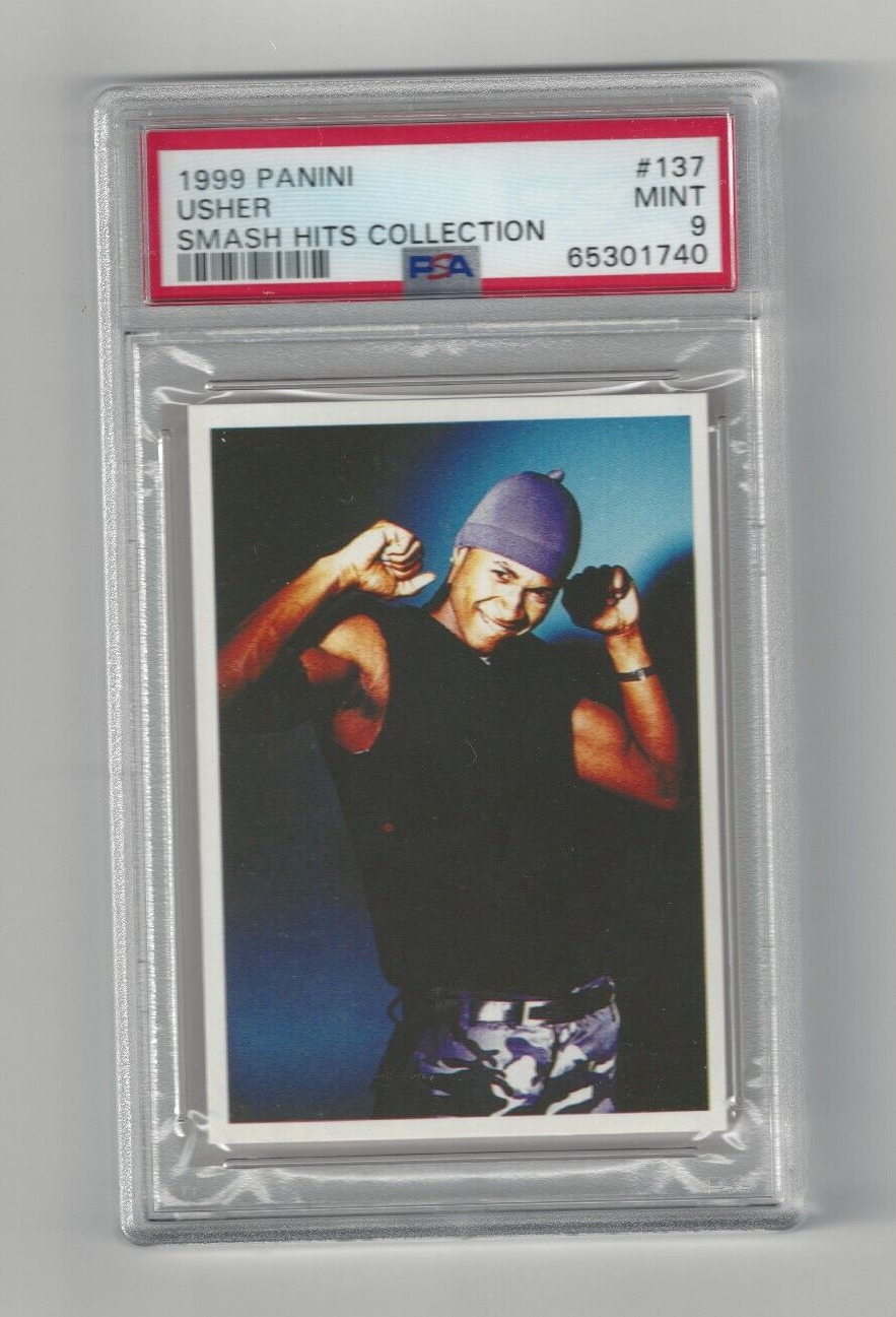 1999 Panini Smash Hits Collection #137 Usher RC Rookie PSA 9 Pop 1 None Higher