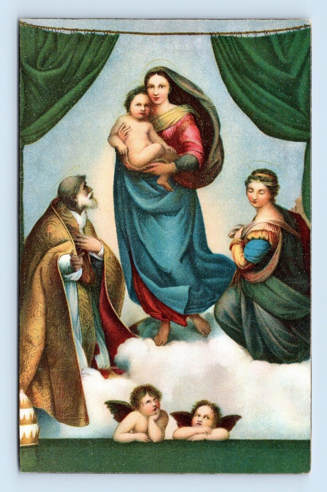 The Sistine Madonna Painting by Raphael UNP DB Postcard L15