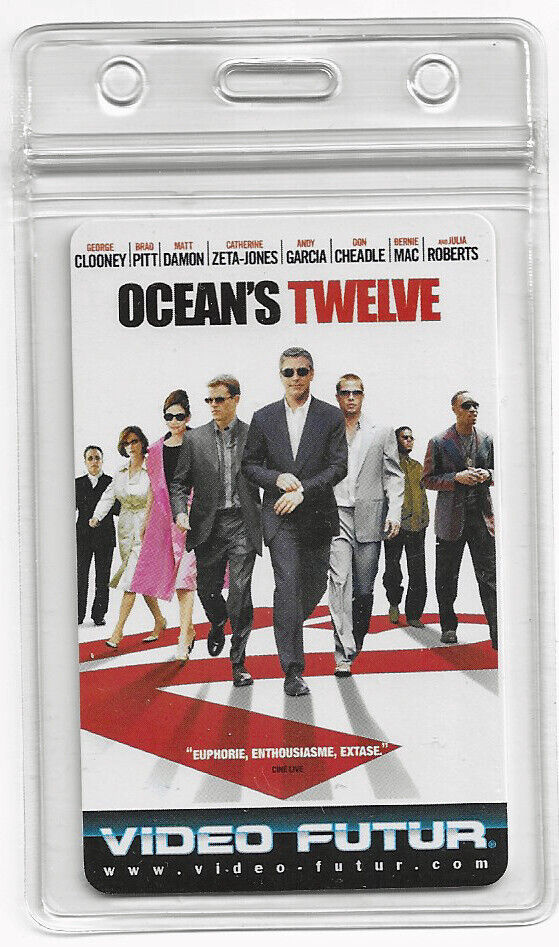 Ocean\'s Twelve George Clooney Brad Pitt French Movie Poster Card Not Phone Card