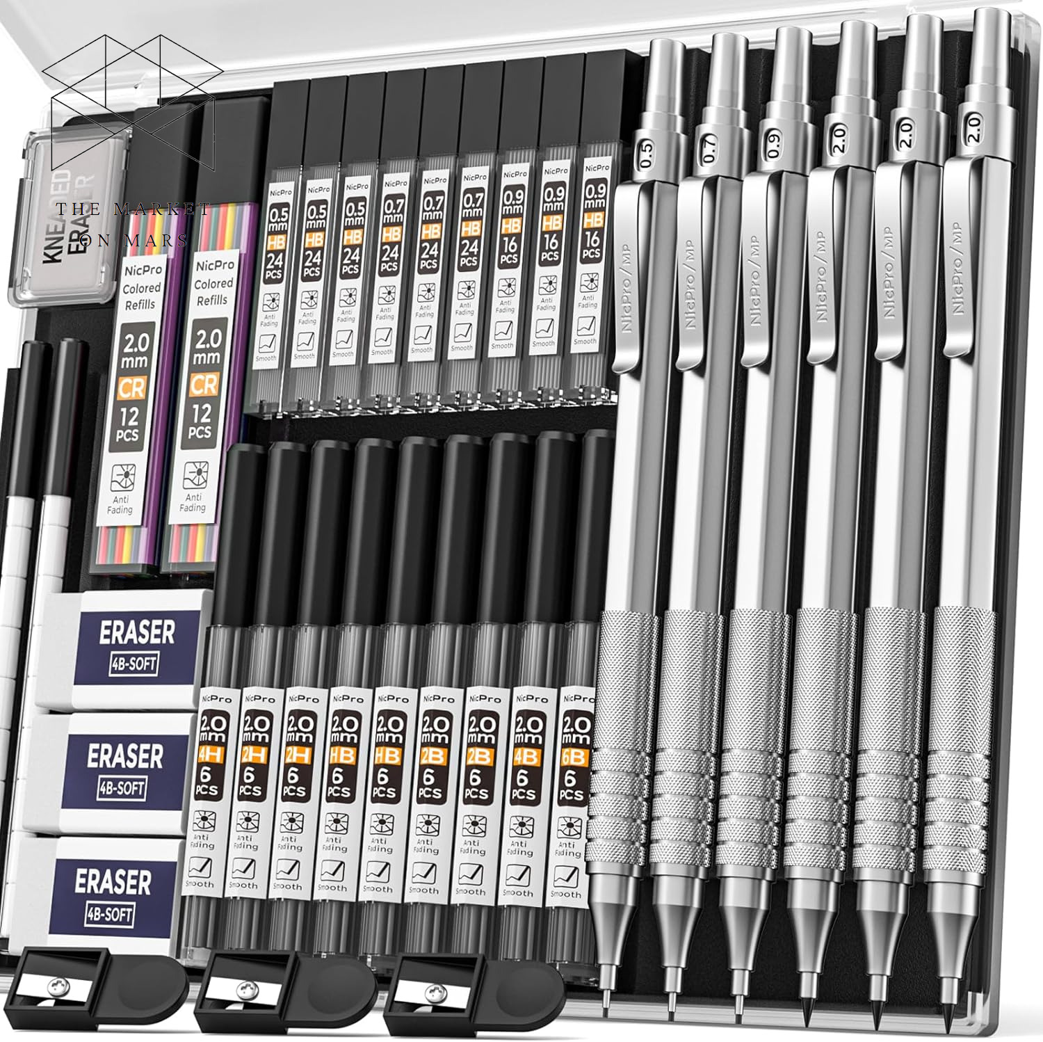 35PCS Art Mechanical Pencils Set, 3 PCS Metal Drafting Pencil 0.5 mm & 0.7 mm ✅