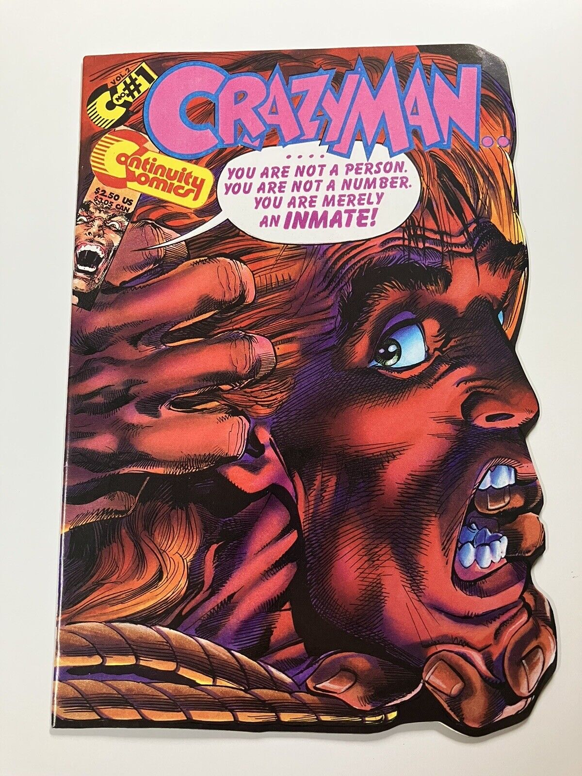CRAZYMAN #1 NEAL ADAMS DIE-CUT BOOK Continuity Comics (1993) VF-NM
