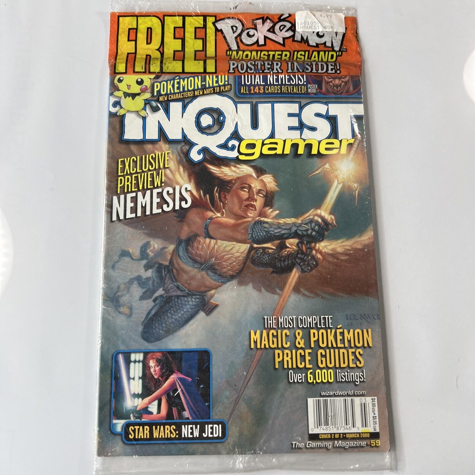 Inquest Gamer #59 The Gamer Magazine 2000 POKEMON Poster Sealed