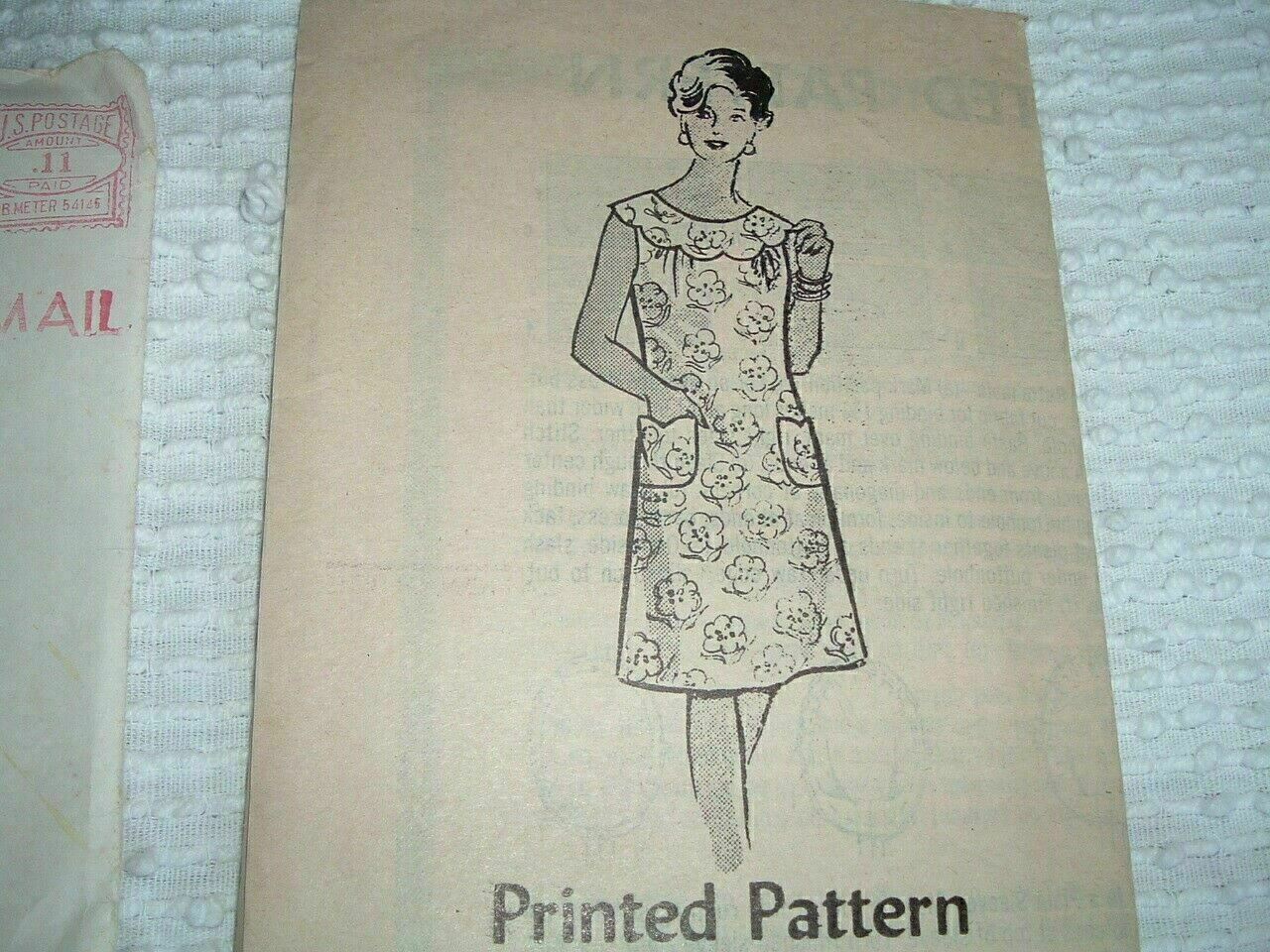 Vtg 1970's Mail Order Patio Dress Pockets #4602 Sew Pattern Size 36 OOP UC #CPB