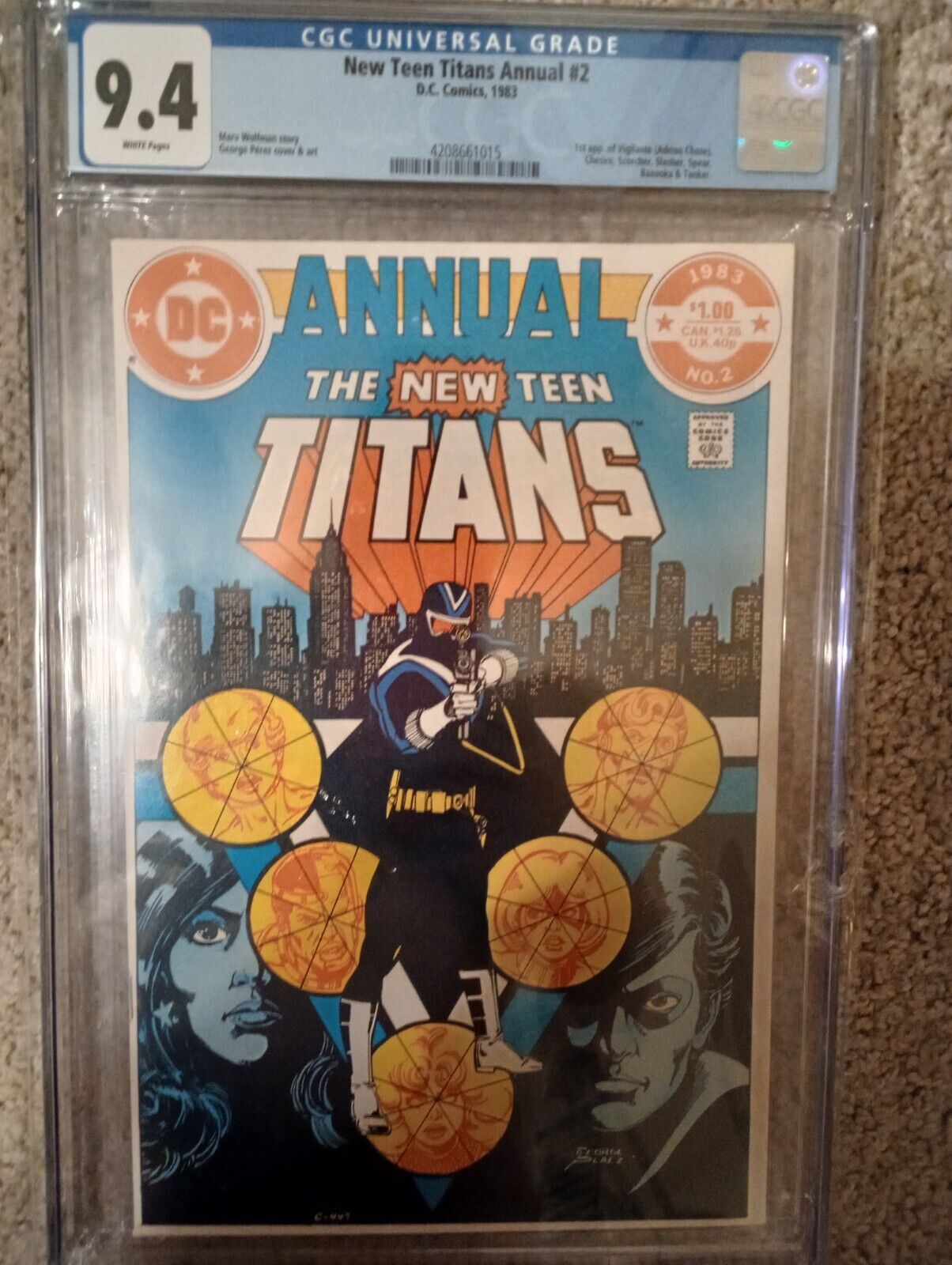 New Teen Titans Annual #2 slab CGC rated 9.4