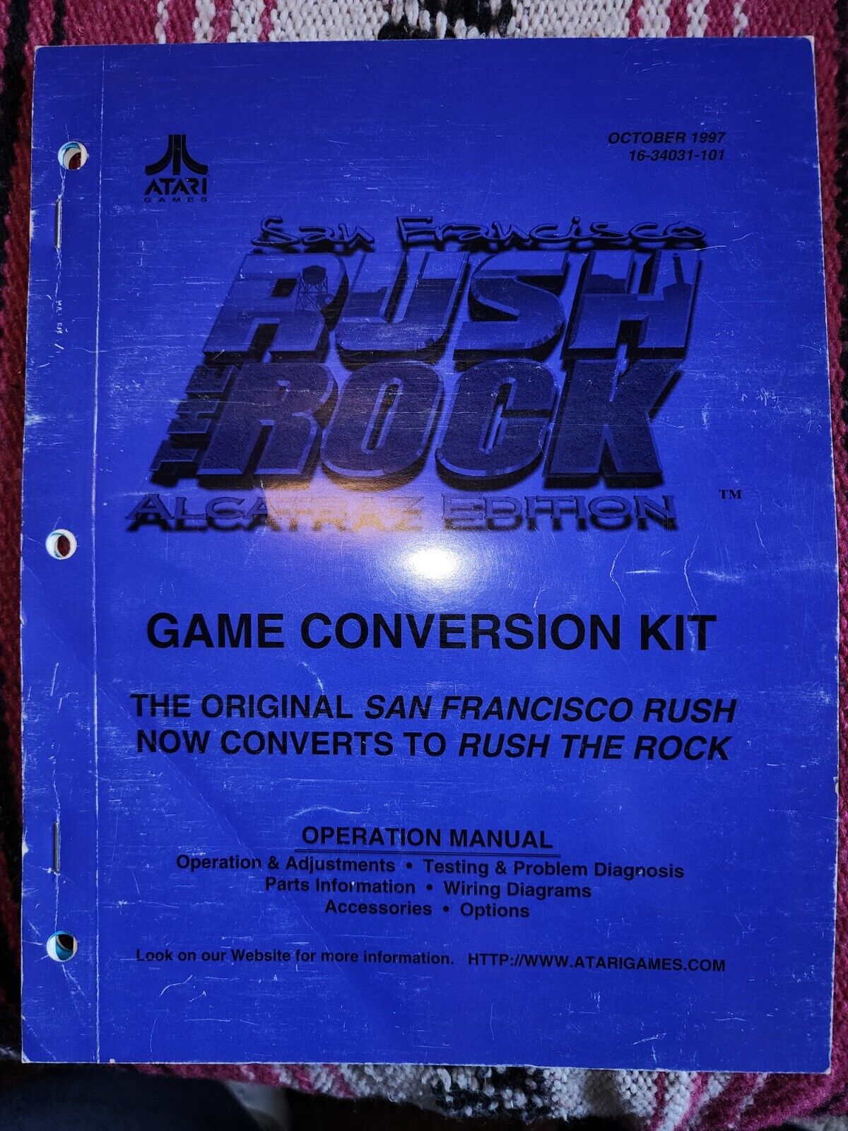 Rush The Rock San Francisco Arcade Manual Atari