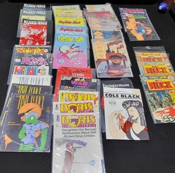 Lot Of 31 Vintage Comics, Samurai, Classic Illustrations, Captain Jack, Boris
