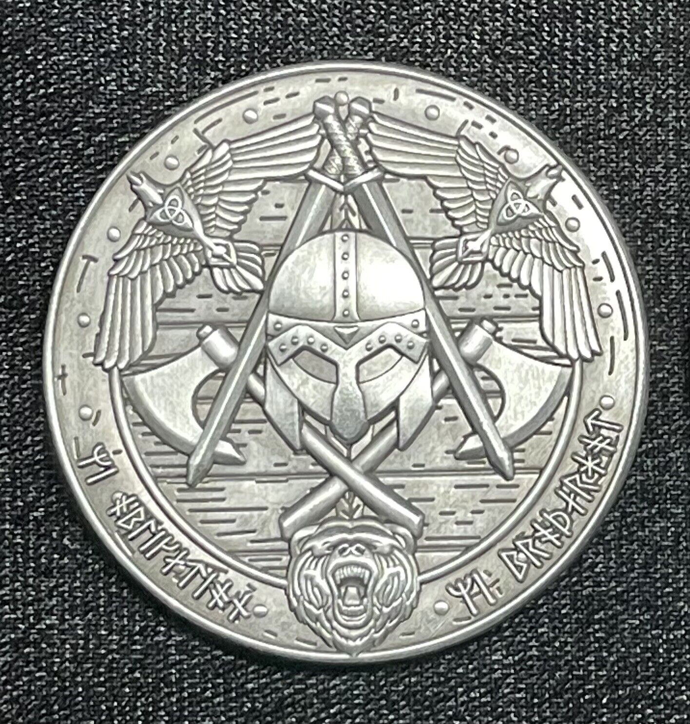 Viking Challenge coin Freemason Masonic, 1.75