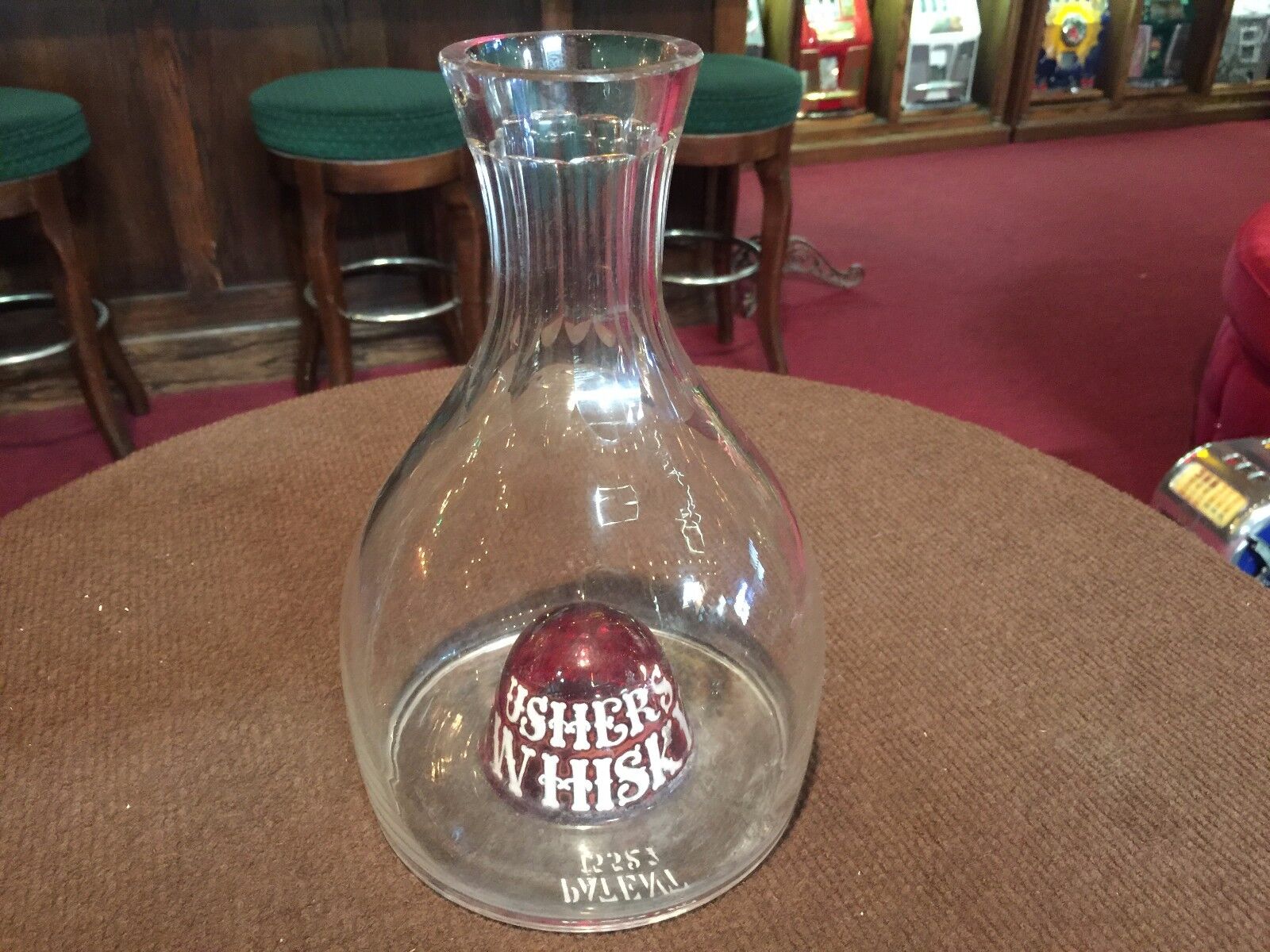 Early 1900's USHER Scotch Whiskey Decanter Jug Bottle 
