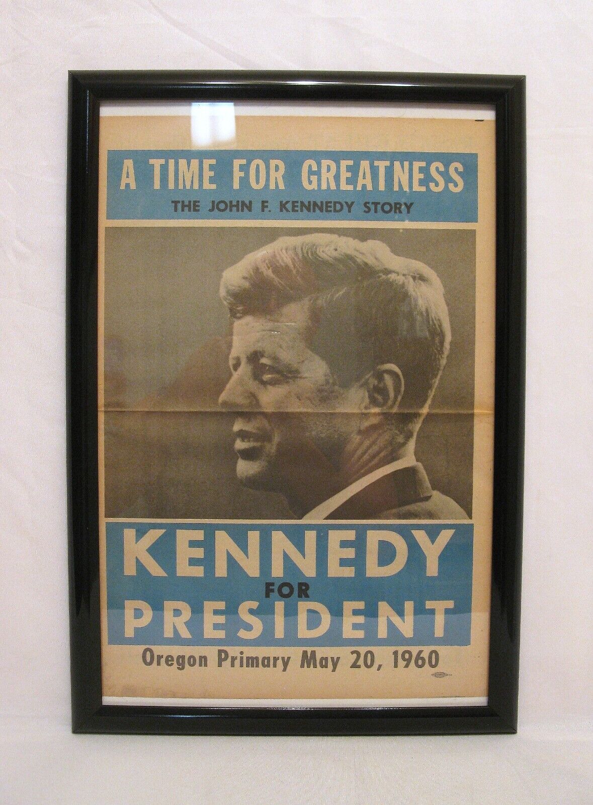 John F Kennedy Oregon Newspaper Primary Poster Insert Original May 10 1960 JFK