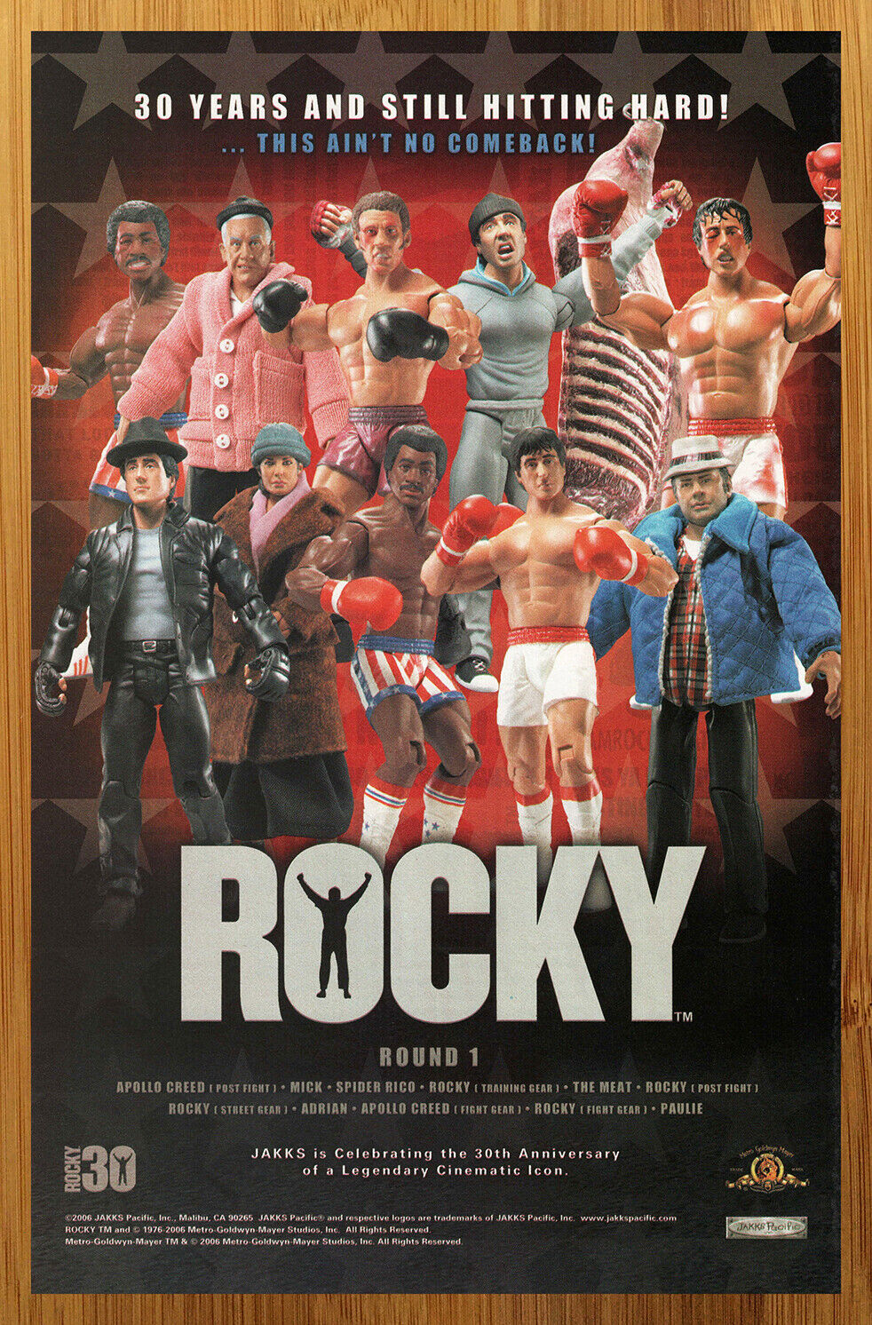2006 JAKKS Pacific Rocky Action Figures Print Ad/Poster Stallone Toy Promo Art 