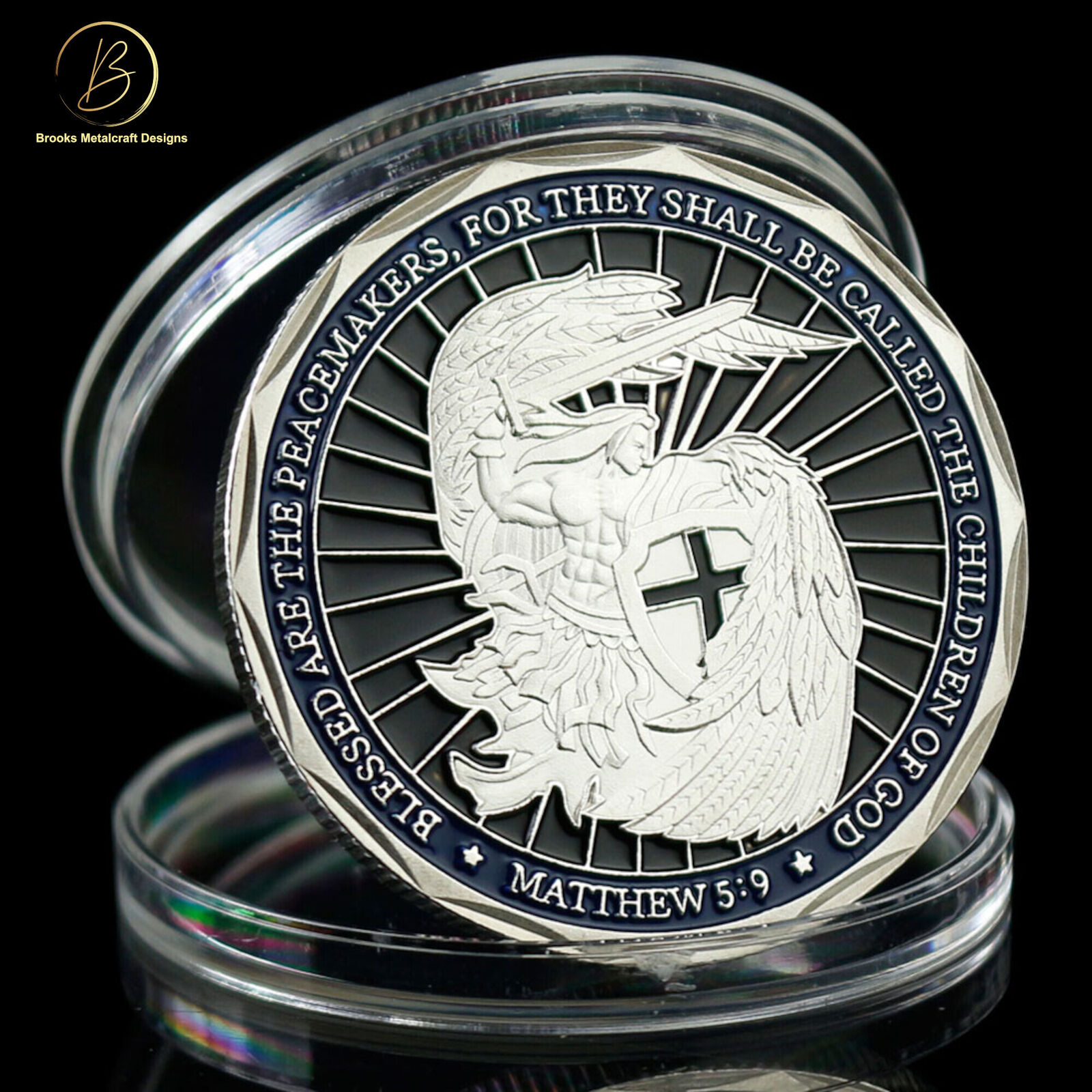 God Bless the Police Matthew 5:9 and Prayer Challenge Coin