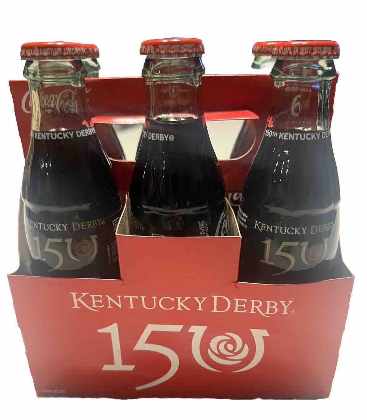 2024 Limited Edition Kentucky Derby 150 Coca-Cola Glass Bottles 6 Pack SEALED🥤